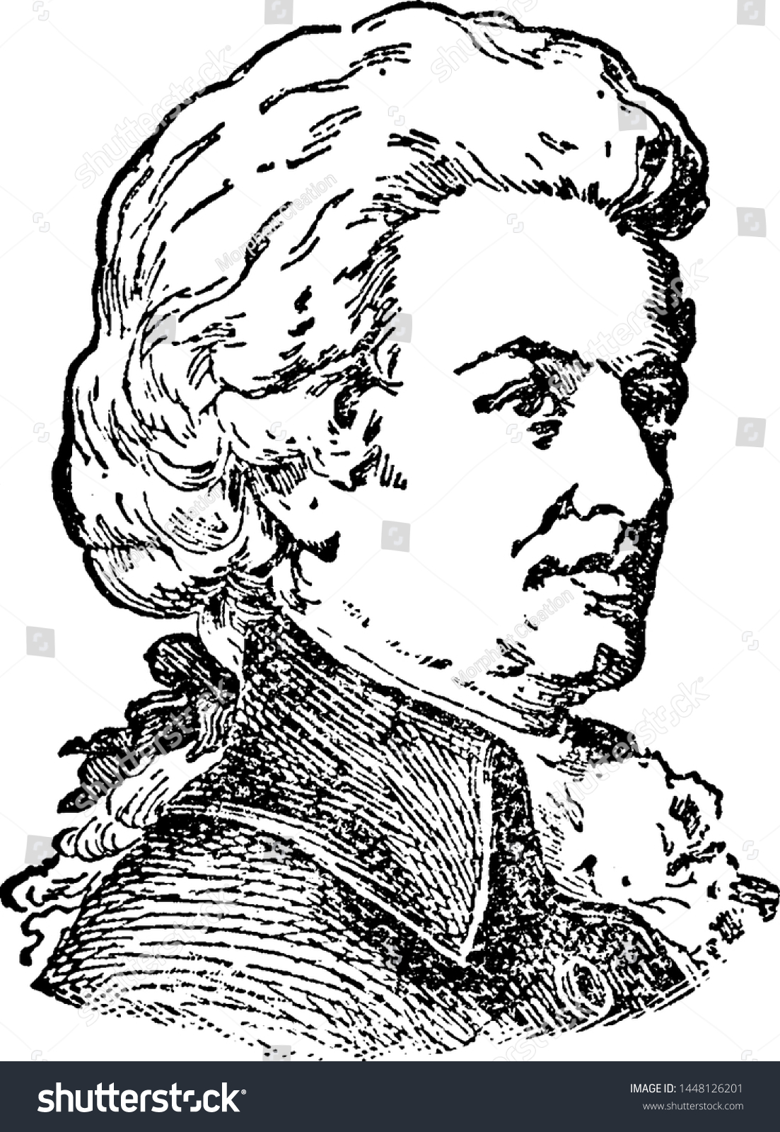 Моцарт черно белый портрет
