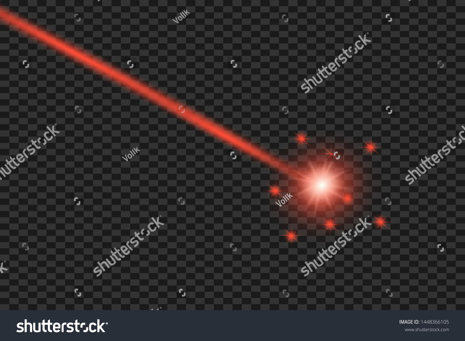 Abstract Red Laser Beam Transparent Isolated Stock Vector (Royalty Free ...