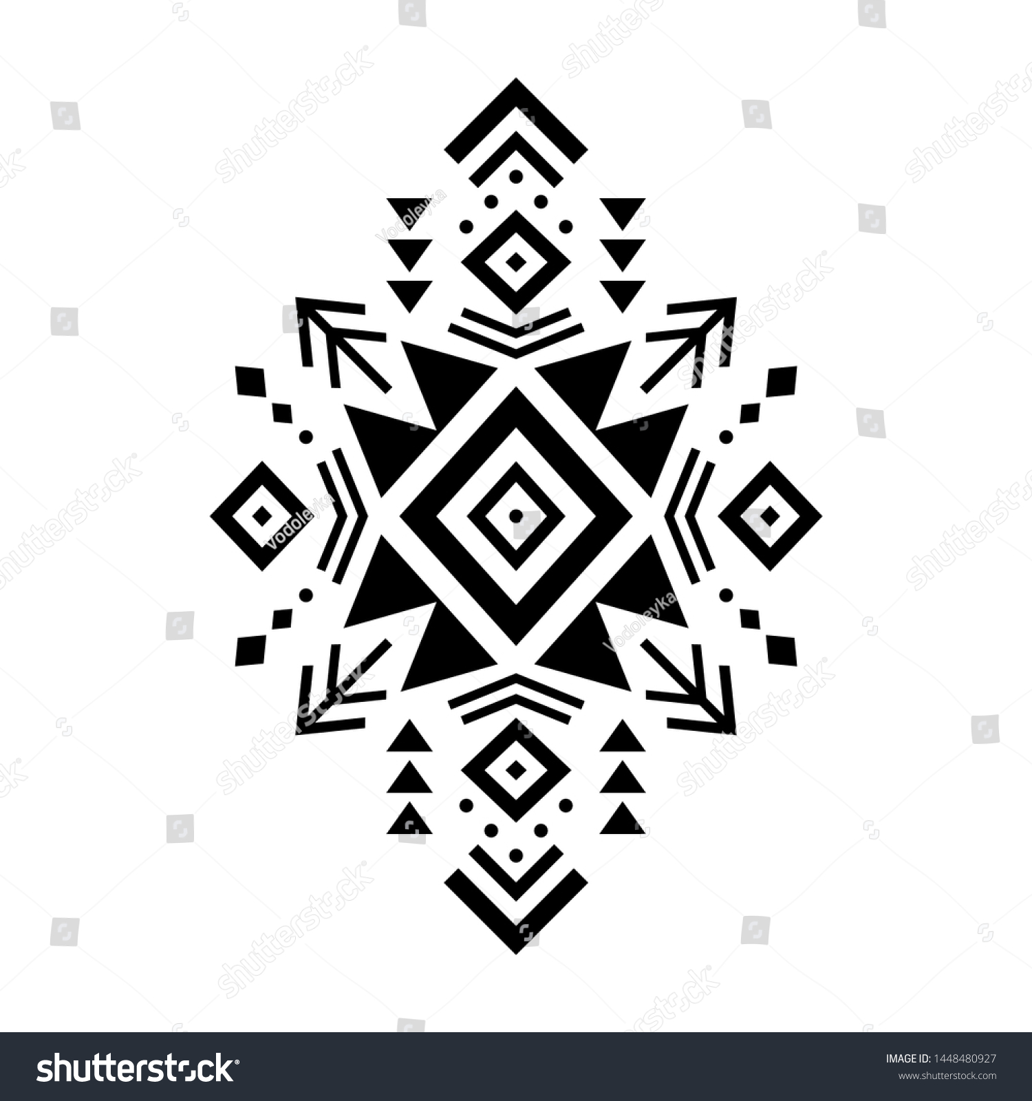 Aztec Vector Element Ethnic Ornament Tribal Stock Vector (Royalty Free ...