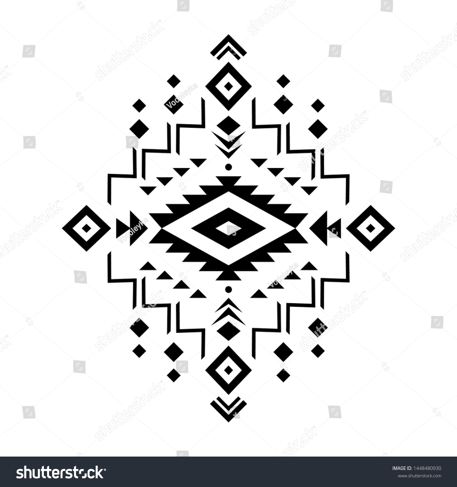 Aztec Vector Element Ethnic Ornament Tribal Stock Vector (Royalty Free ...