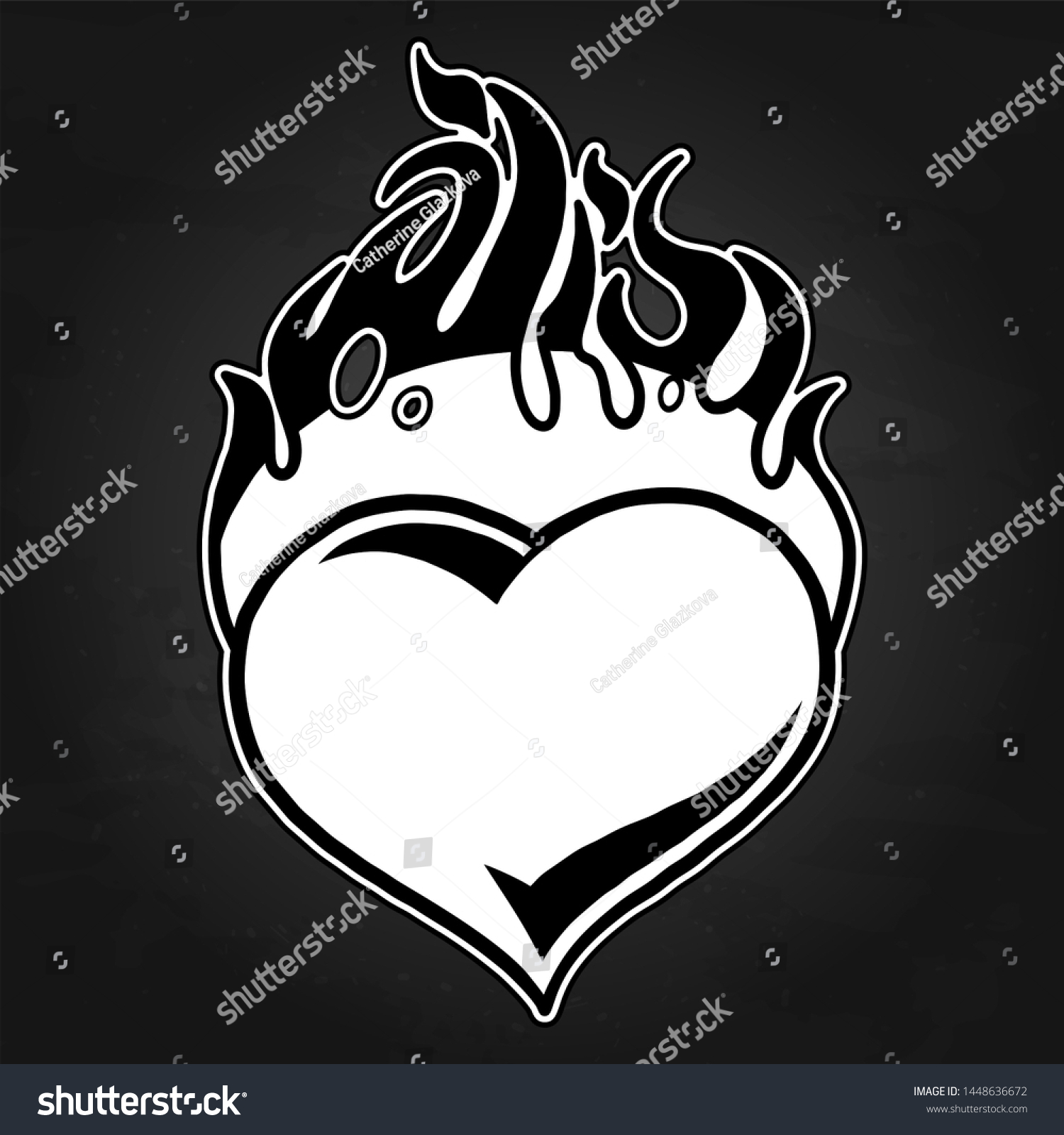 hearts on fire coloring pages