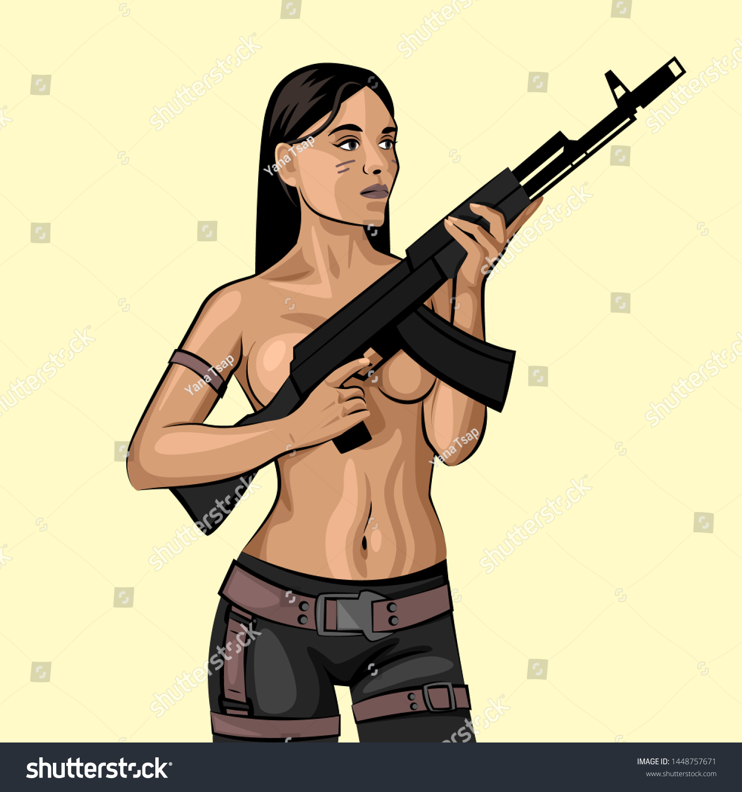 Naked Women Shooting Guns