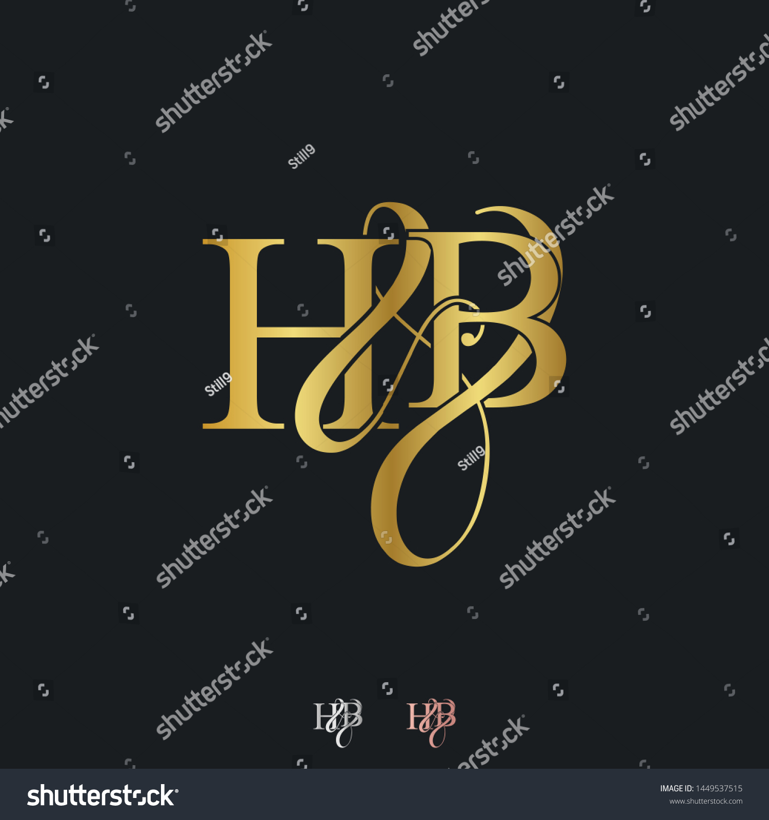 H B Hb Logo Initial Vector Stock Vector (Royalty Free) 1449537515 ...