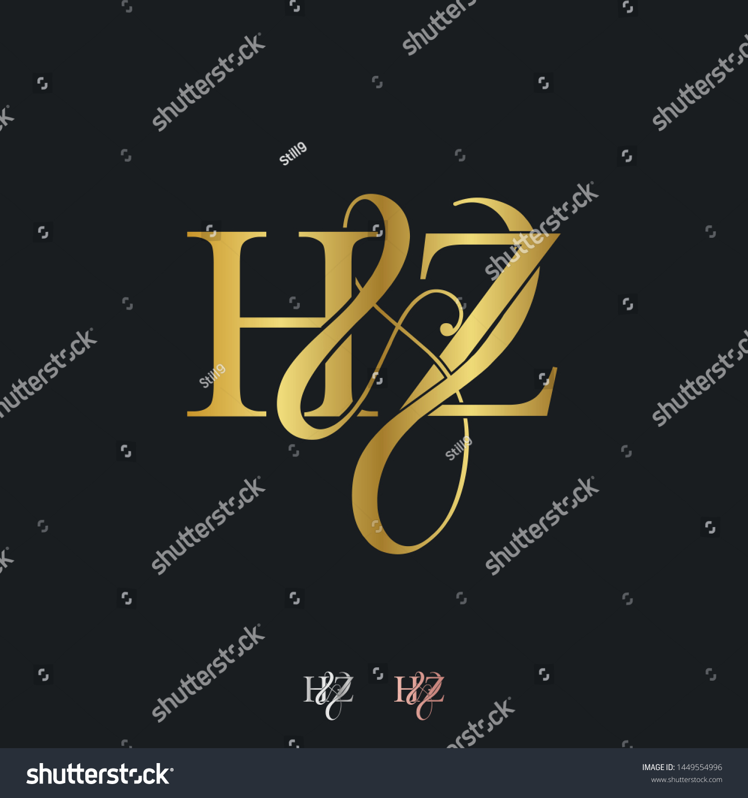H Z Hz Logo Initial Vector เวกเตอร์สต็อก ปลอดค่าลิขสิทธิ์ 1449554996 Shutterstock