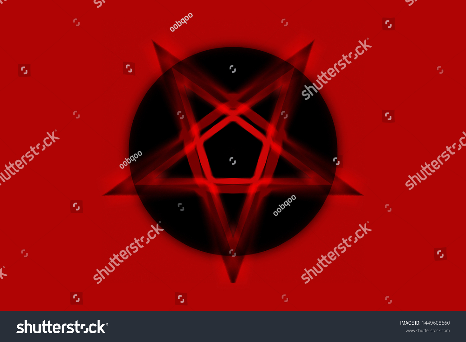 Reversed Pentagram Symbol Wiccan Symbols Cross Stock Illustration ...