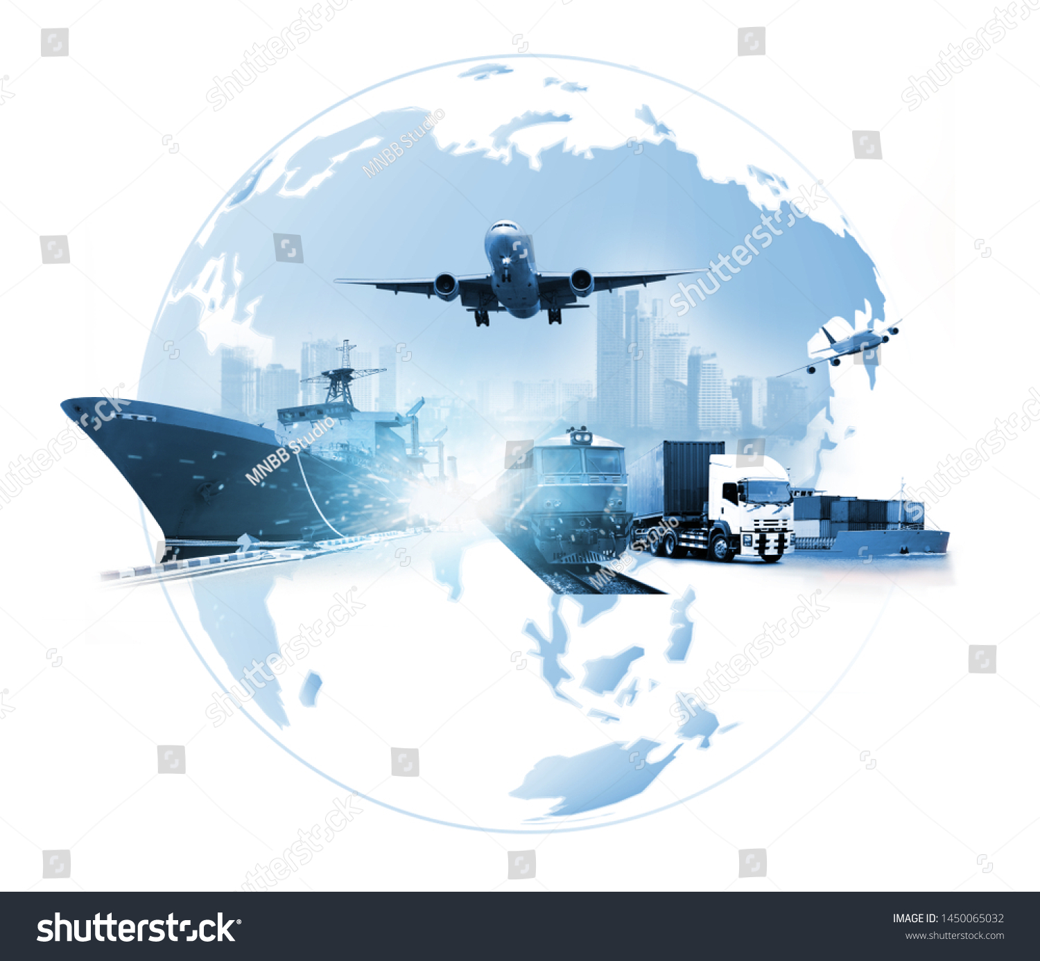 World Logistics There World Map Logistic Stock Photo 1450065032 ...