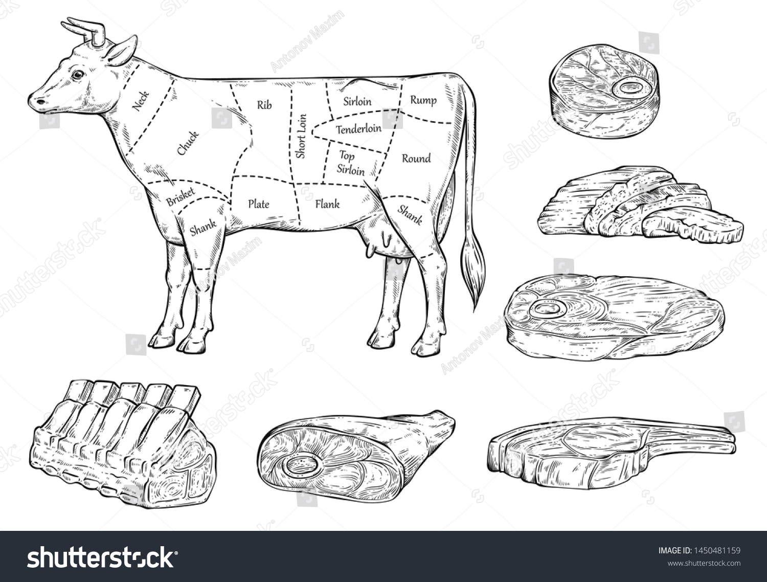 Схема нарезки говядины