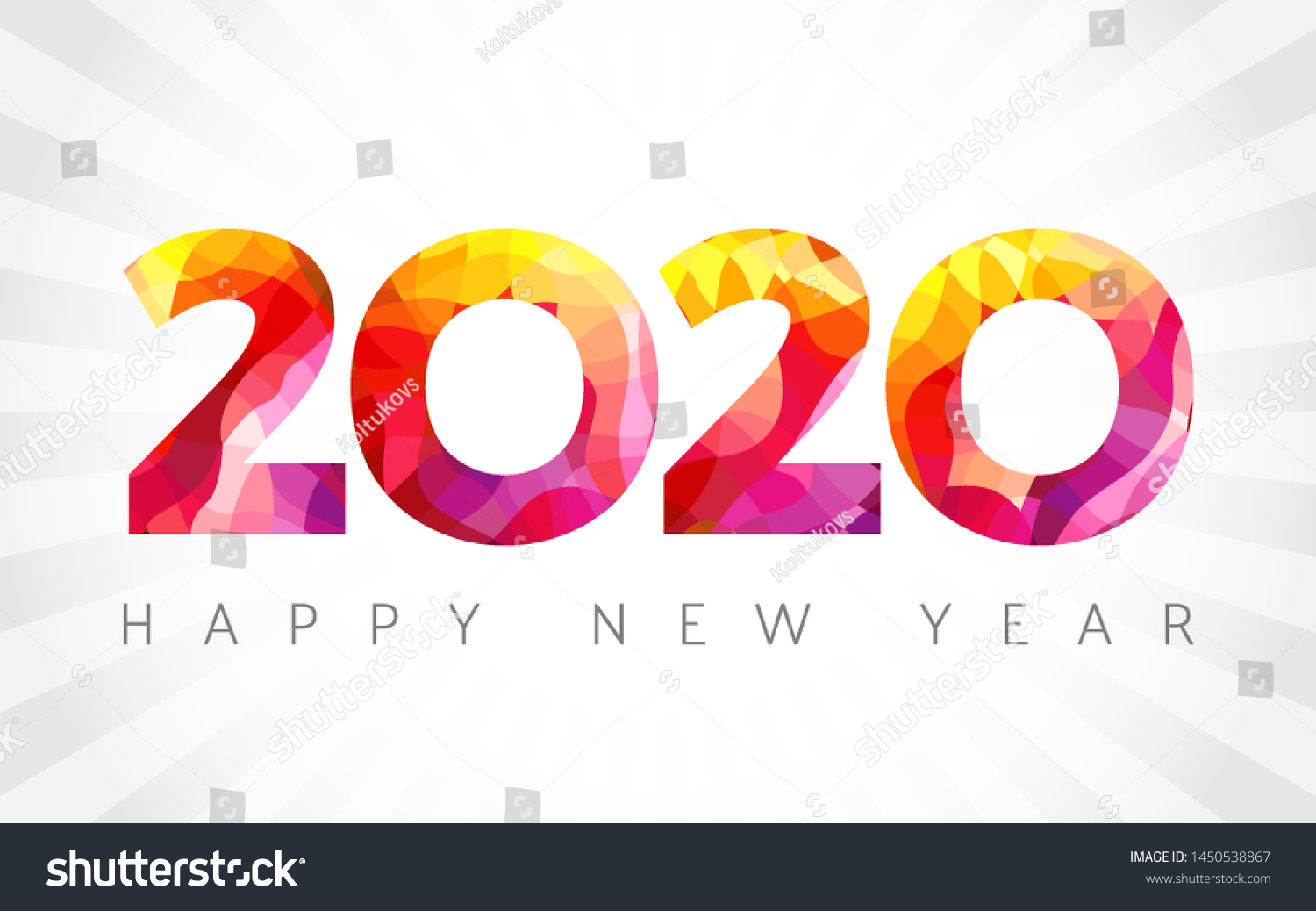 2020 Xmas Numbers Stained Glass Logotype Stock Vector (Royalty Free ...