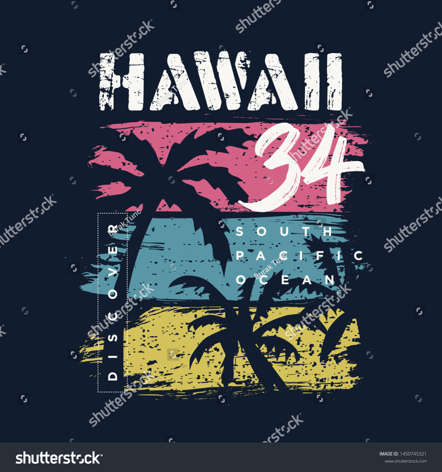 Hawaii Tshirt Apparel Modern Design Styled Stock Vector (Royalty Free ...
