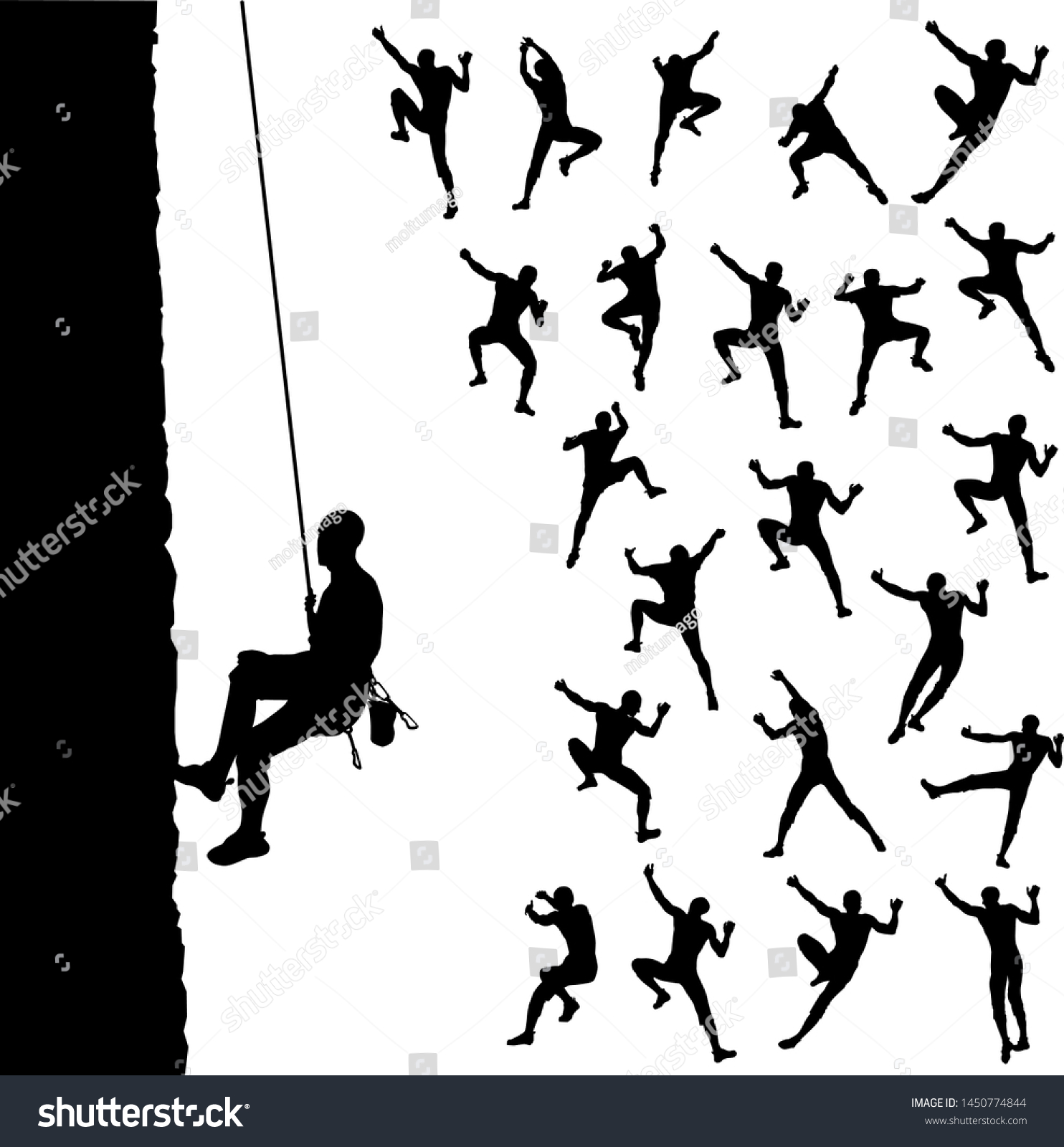 climbing silhouette vector