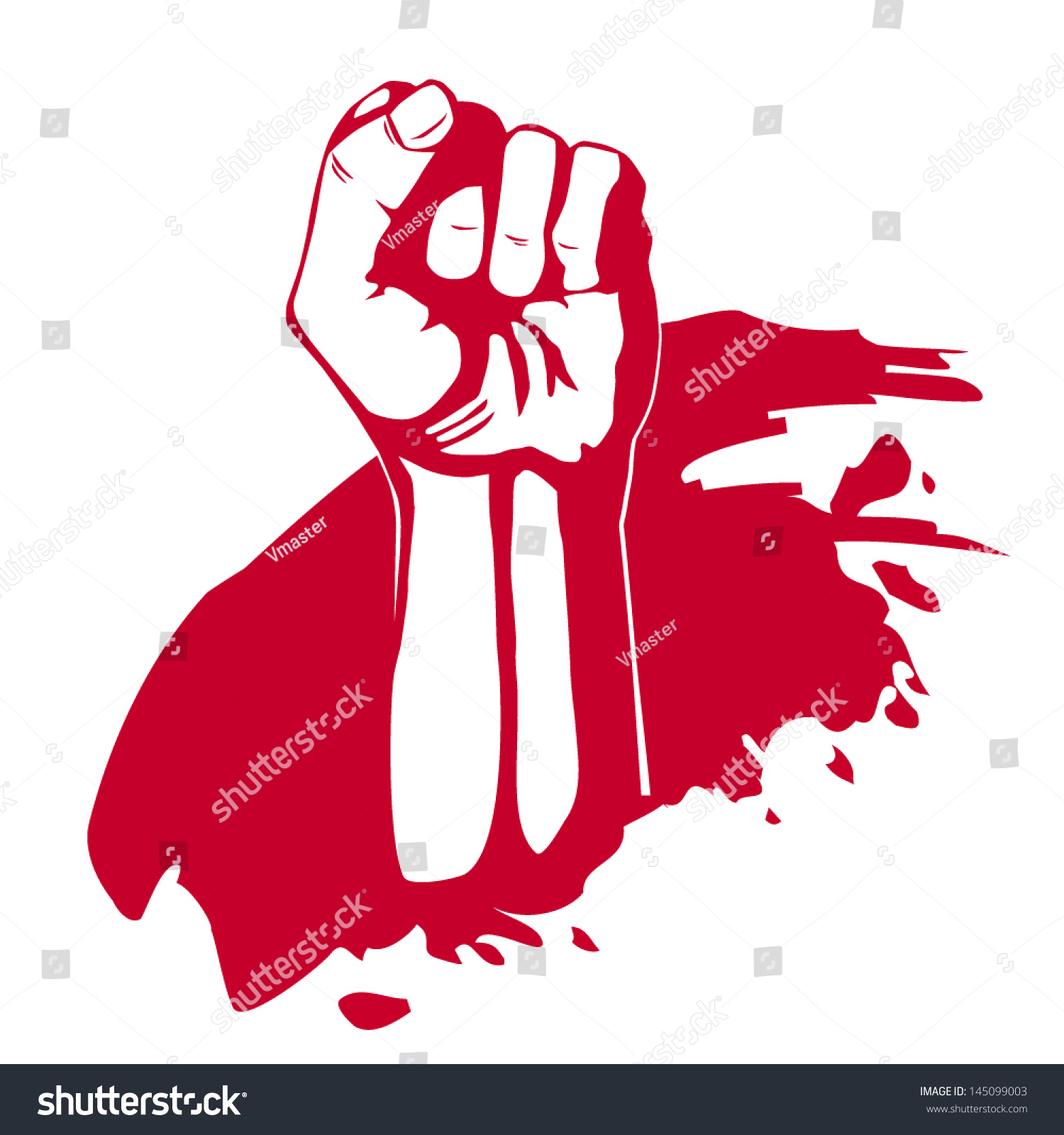 Clenched Fist Hand Vector Victory Revolt Stock Vector (Royalty Free ...