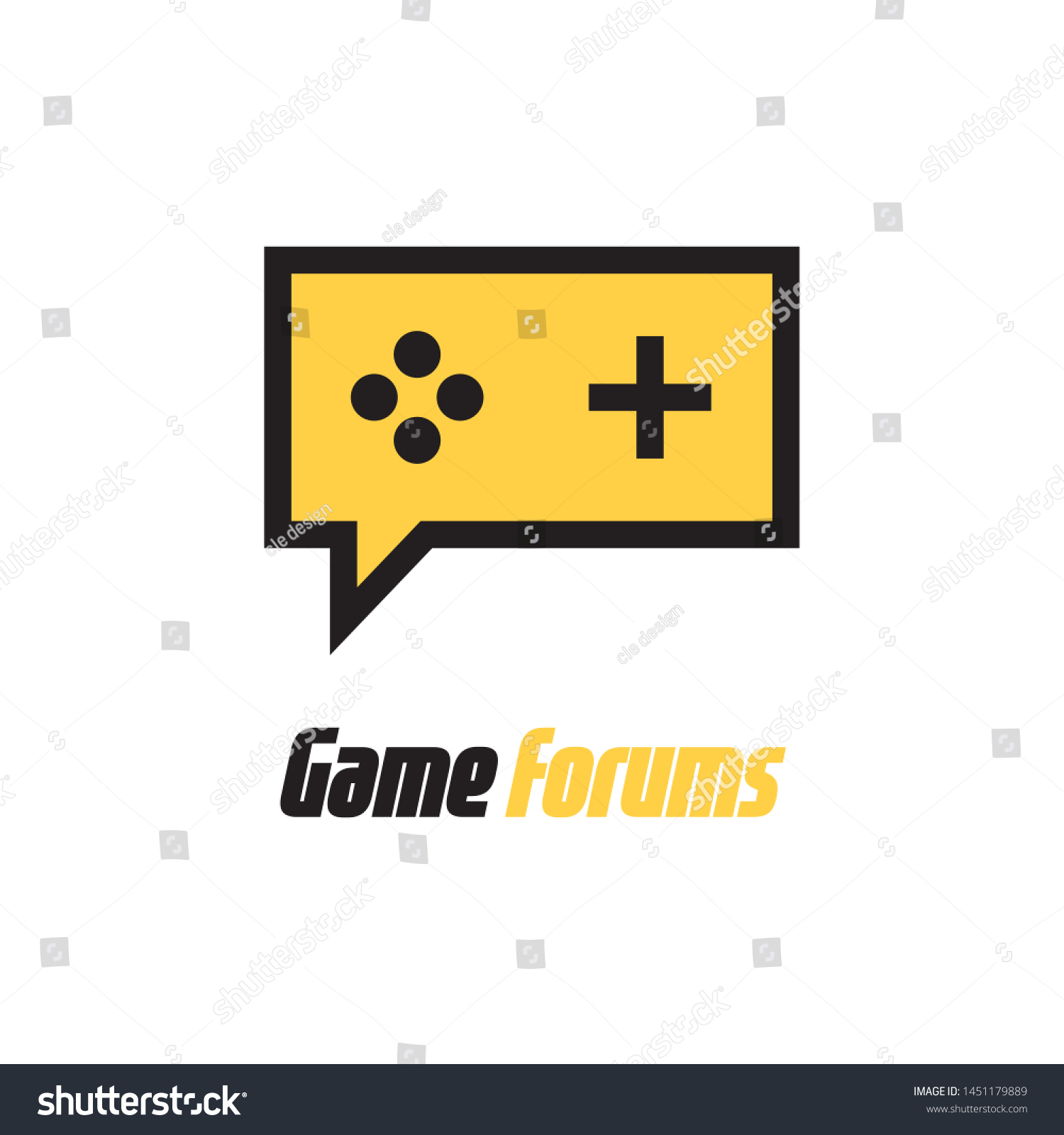 Game Forum Logo Template Design Vector Stock Vector (Royalty Free ...