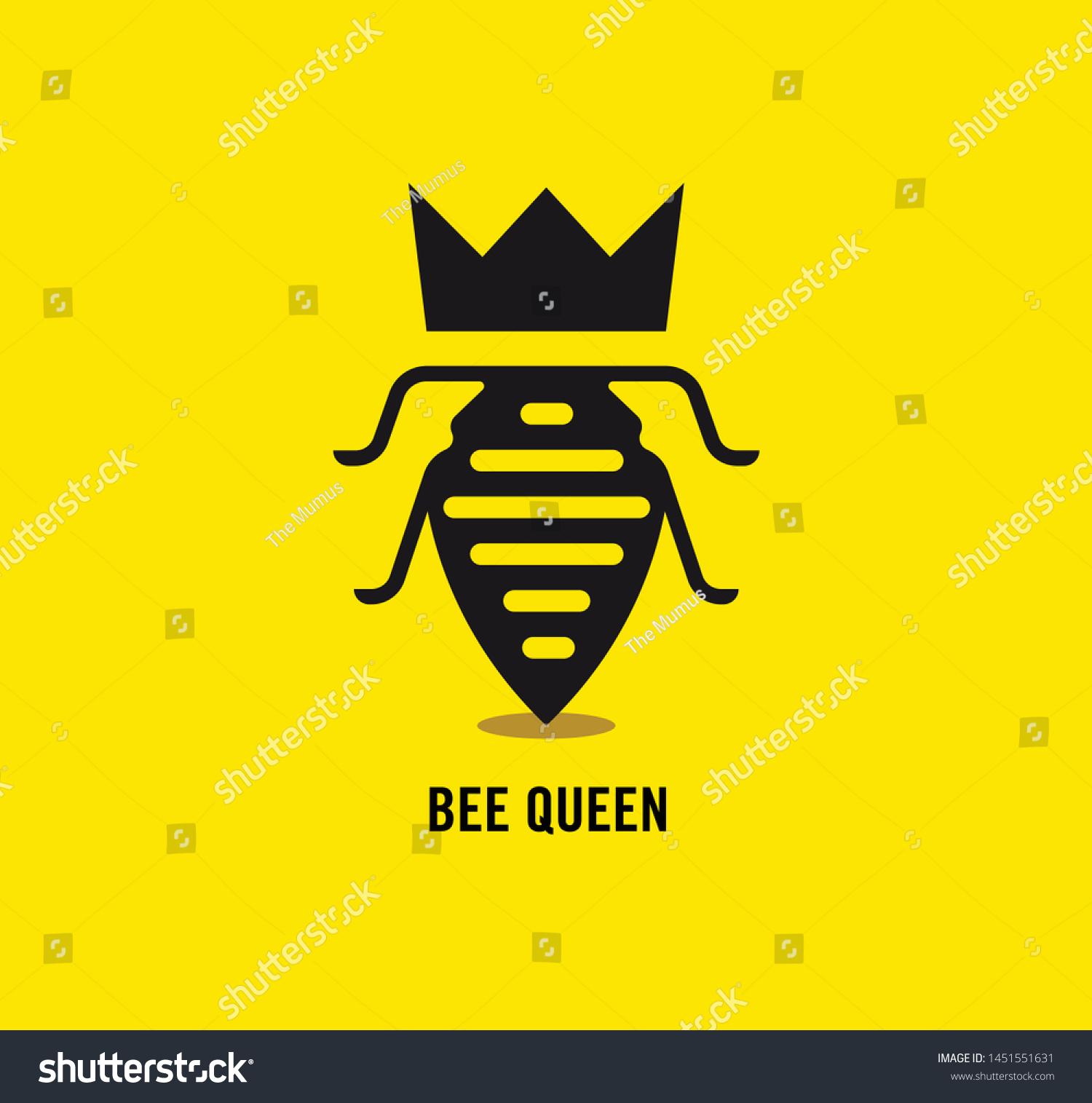 Bee Bee Queen Logo Vector Use Stock Vector (Royalty Free) 1451551631 ...