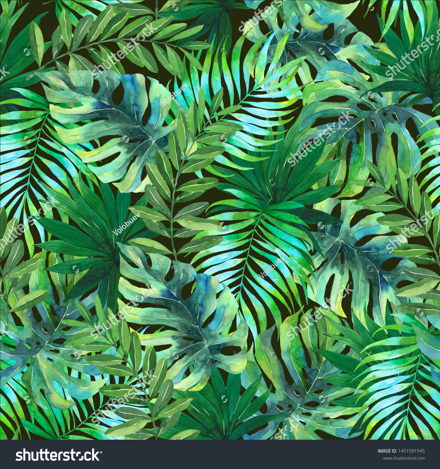 tropical foliage pattern