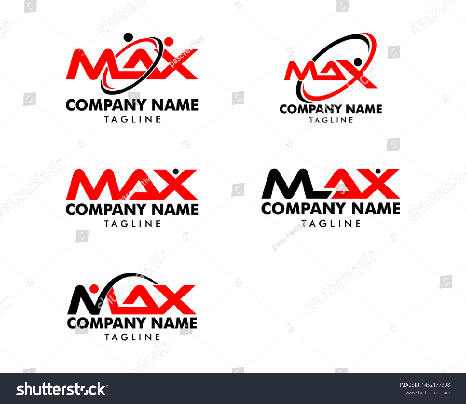 Set Initial Letter Max Design Logo Stock Vector (Royalty Free ...