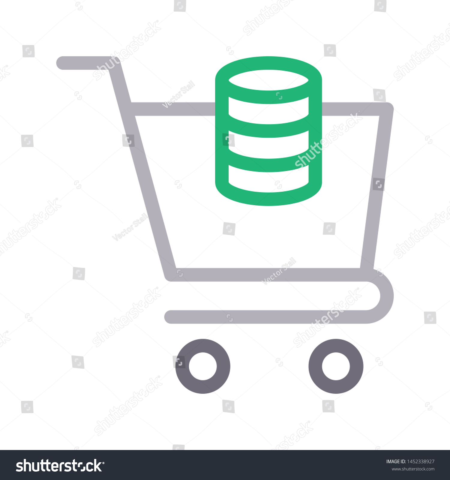 Motley Blue details Database Cart Color Line Vector Icon Stock Vector (Royalty Free) 1452338927  | Shutterstock