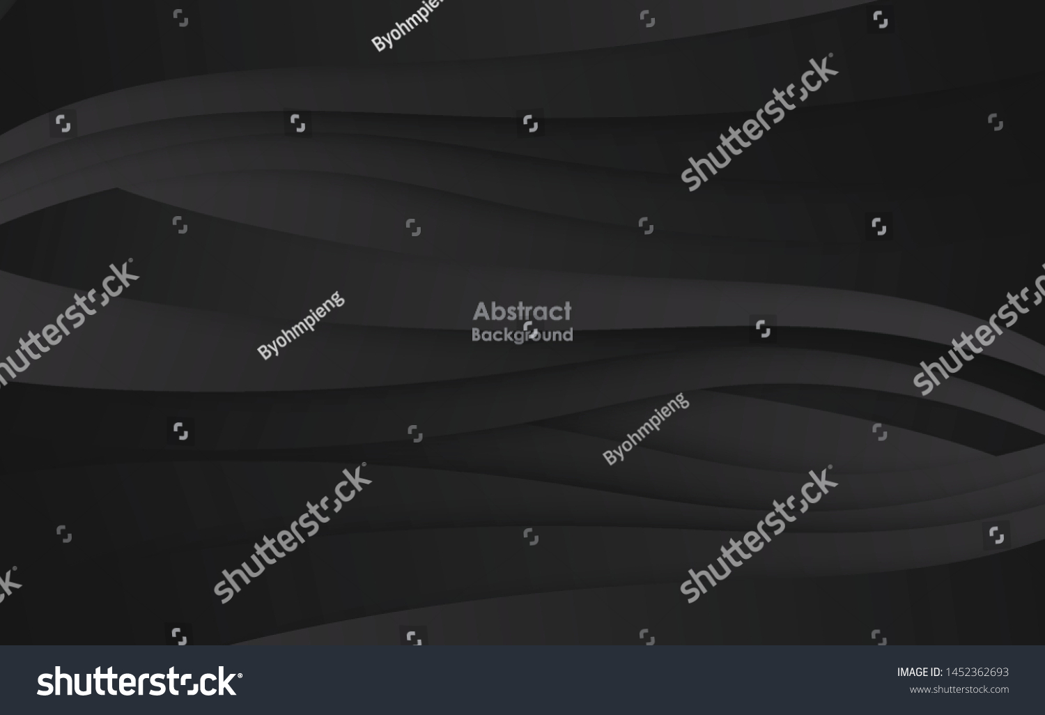 Black Seamless Texture Wavy Background Interior Stock Vector (Royalty ...