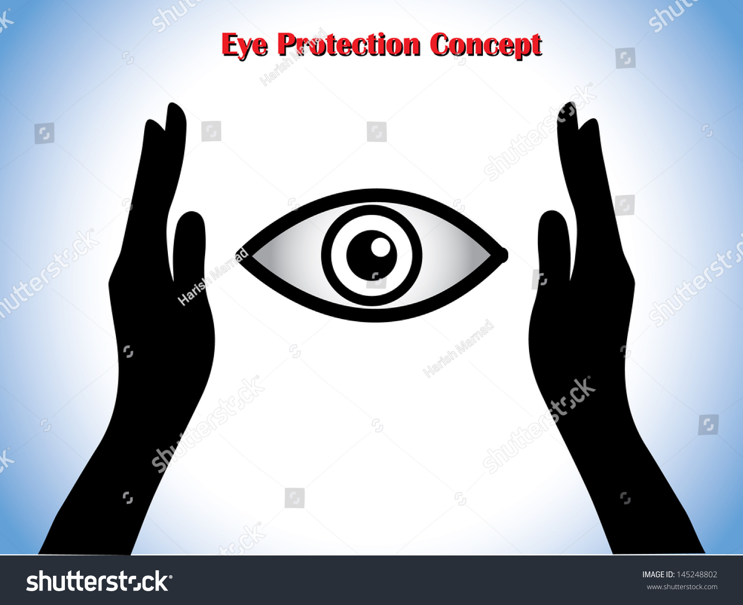 Eye Protection Eye Doctor Concept Illustration Stock Vector (Royalty ...