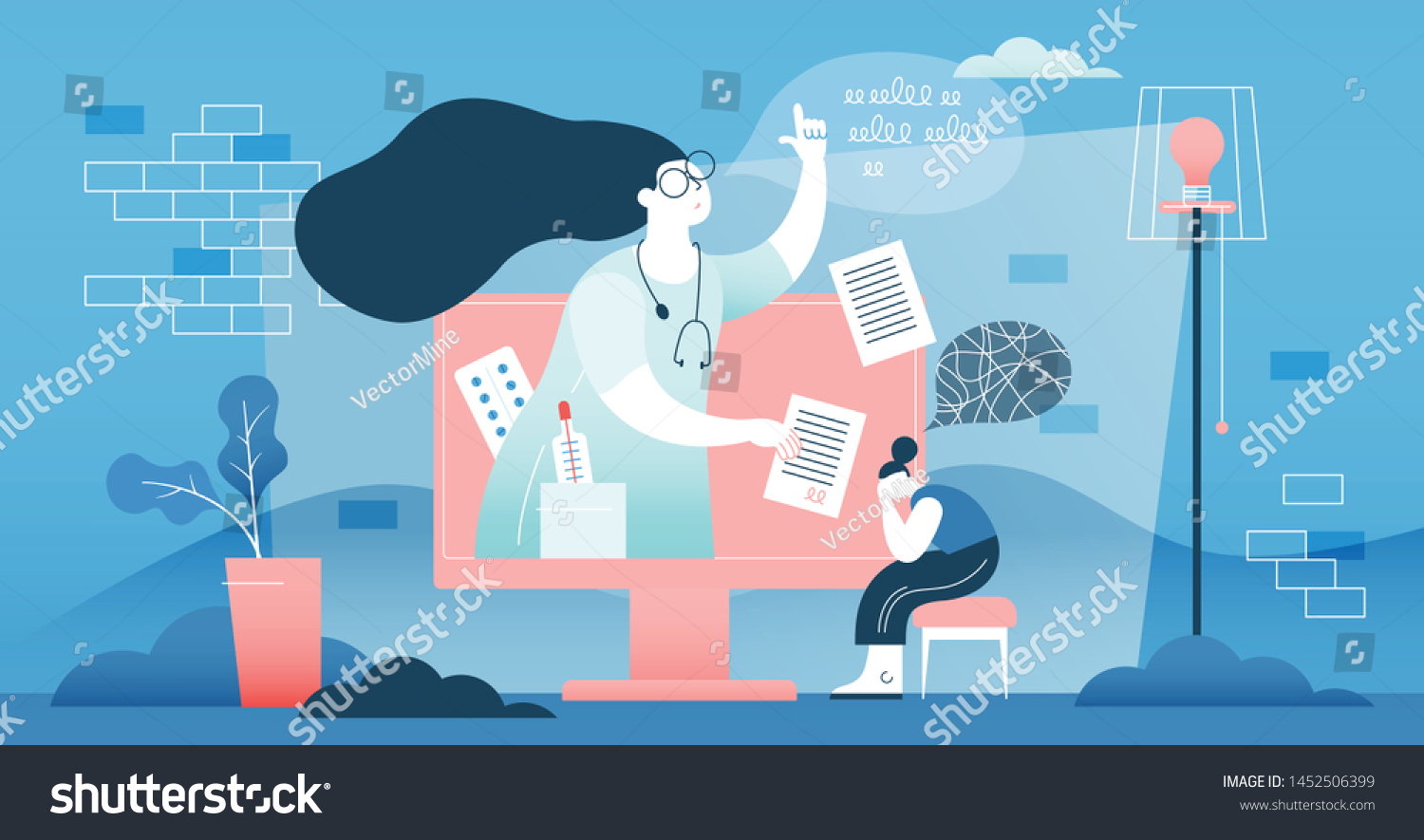 Online Doctor Vector Illustration Flat Tiny Stock Vector Royalty Free online-doctor-vector-illustration-flat-tiny-stock-vector-royalty-free