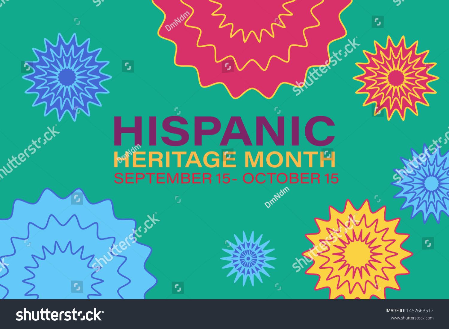 Hispanic Heritage Month September 15 October Stock Vector Royalty Free 1452663512 Shutterstock 6907