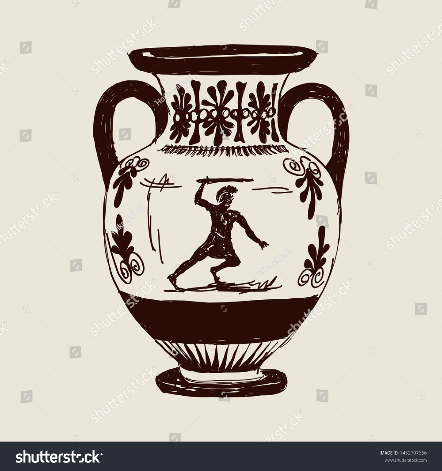 Чернофигурные вазы древней Греции рисунки