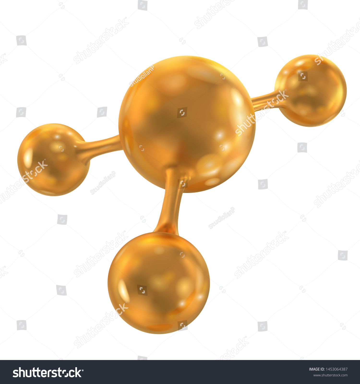 Vector 3d Model Copper Molecule Isolated Stock Vector (Royalty Free ...