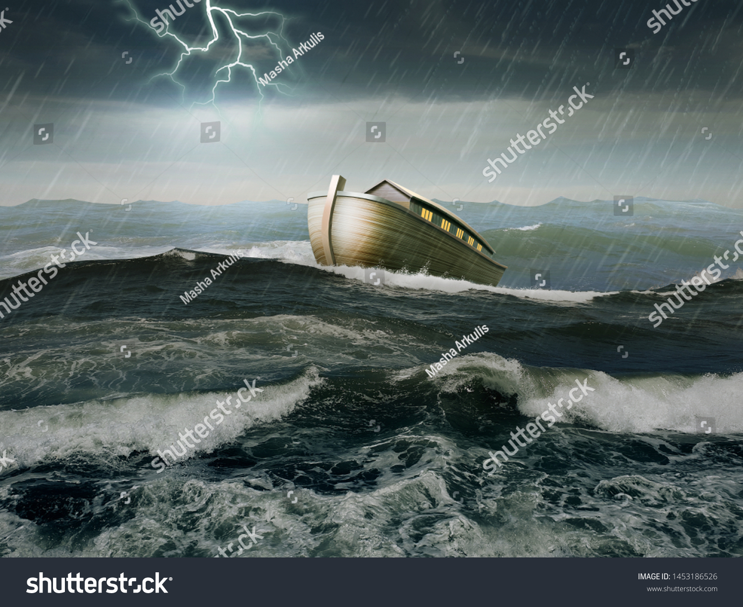 Noah Ark Bible Story Stock Illustration 1453186526 | Shutterstock