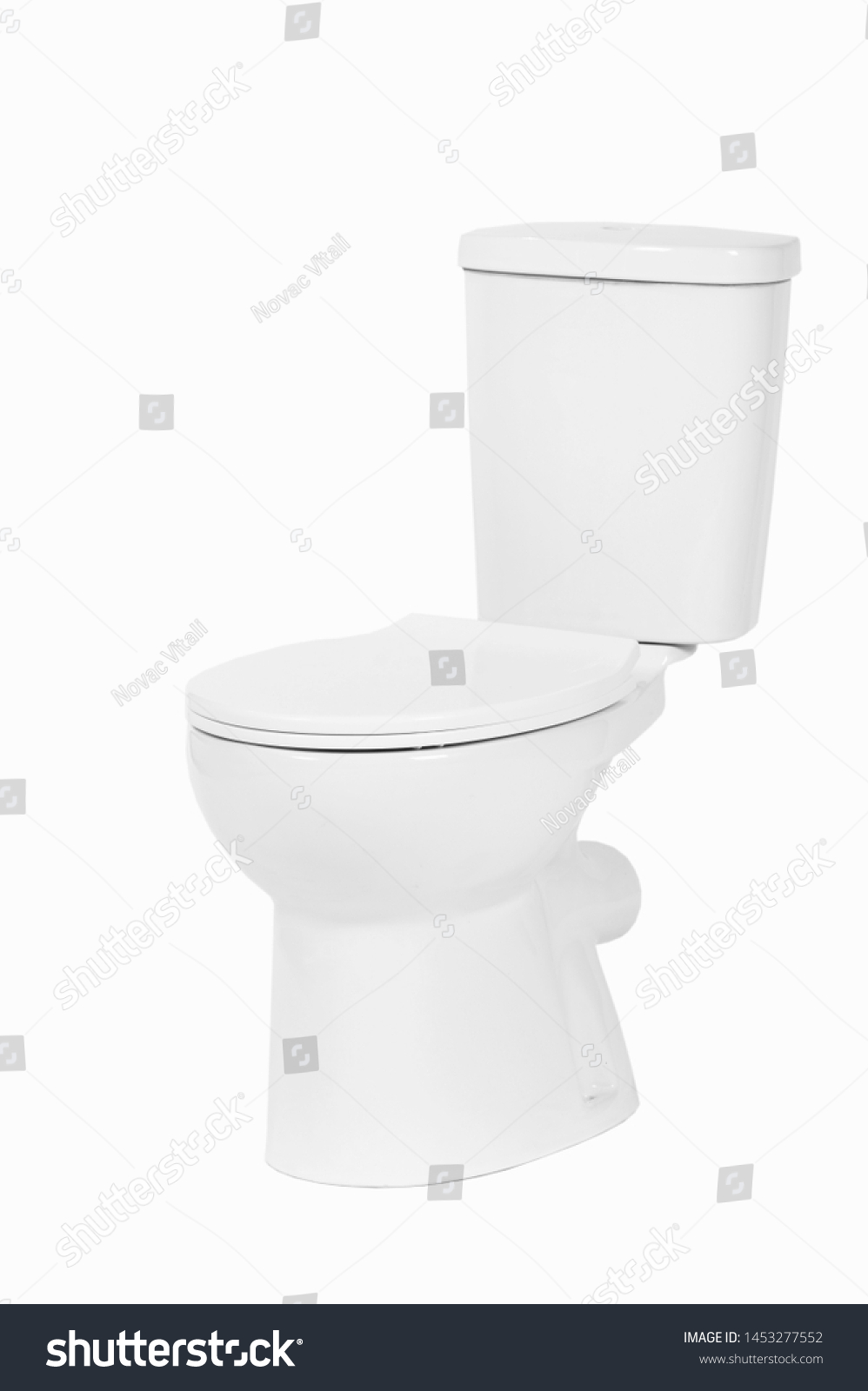 Toilet Bowl Isolated On White Backgroundceramic Stock Photo 1453277552 ...