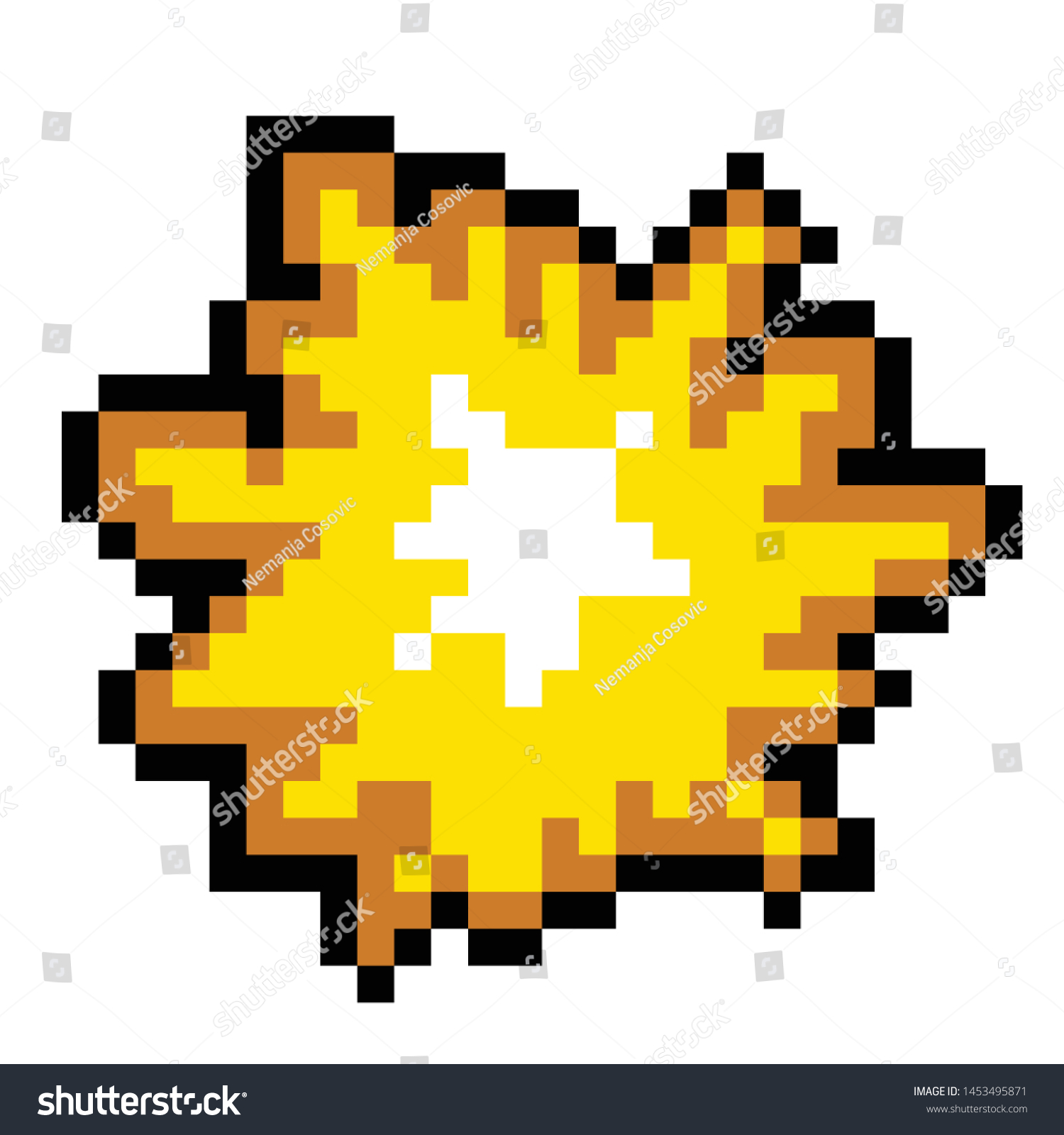 Explosion Pixelated 16x16 Vector Illustration Stock Vector (Royalty ...