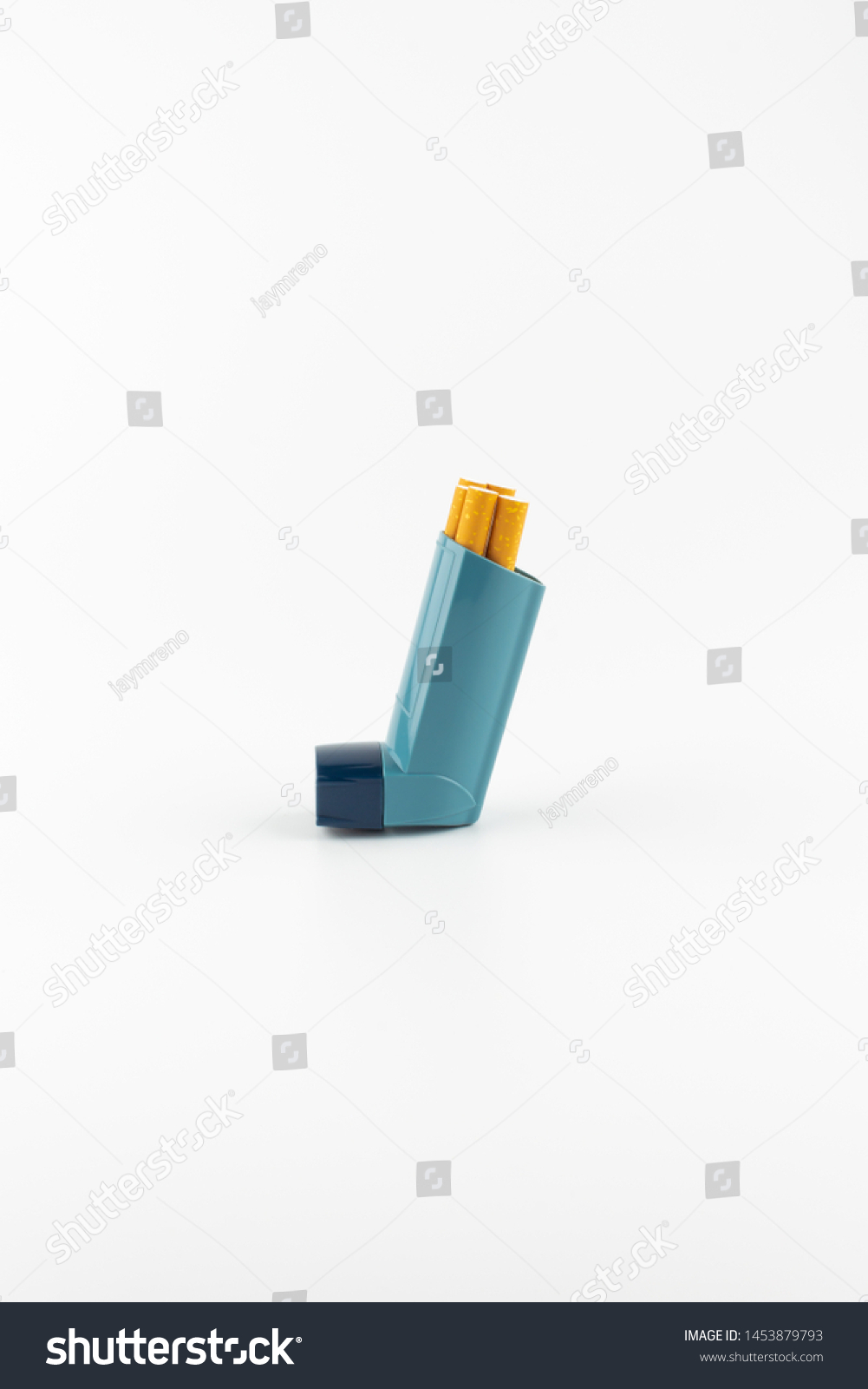 Salbutamol Inhaler Cigarettes On White Background Stock Photo ...