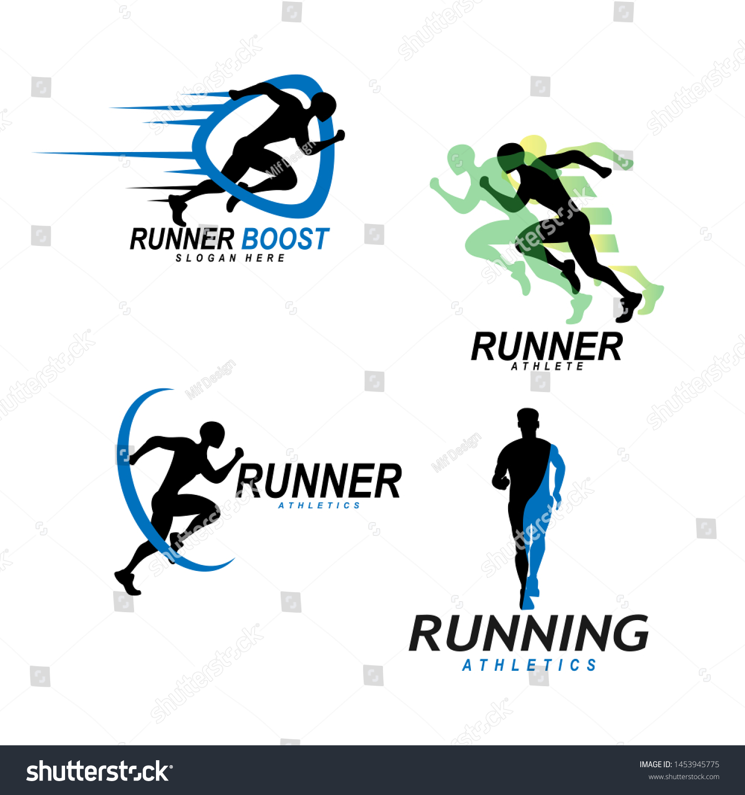 Running Man Logo Design Vector Symbol Stock Vector (Royalty Free ...