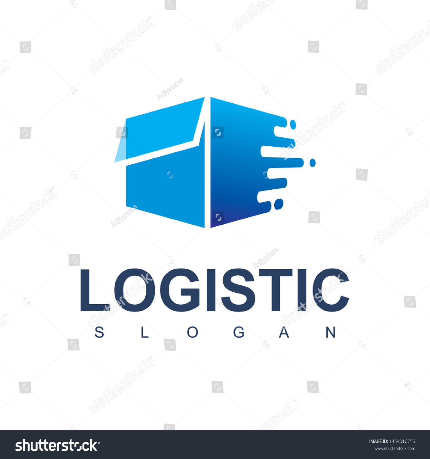 Fast Moving Box Logistic Logo Design Stock Vector (Royalty Free ...