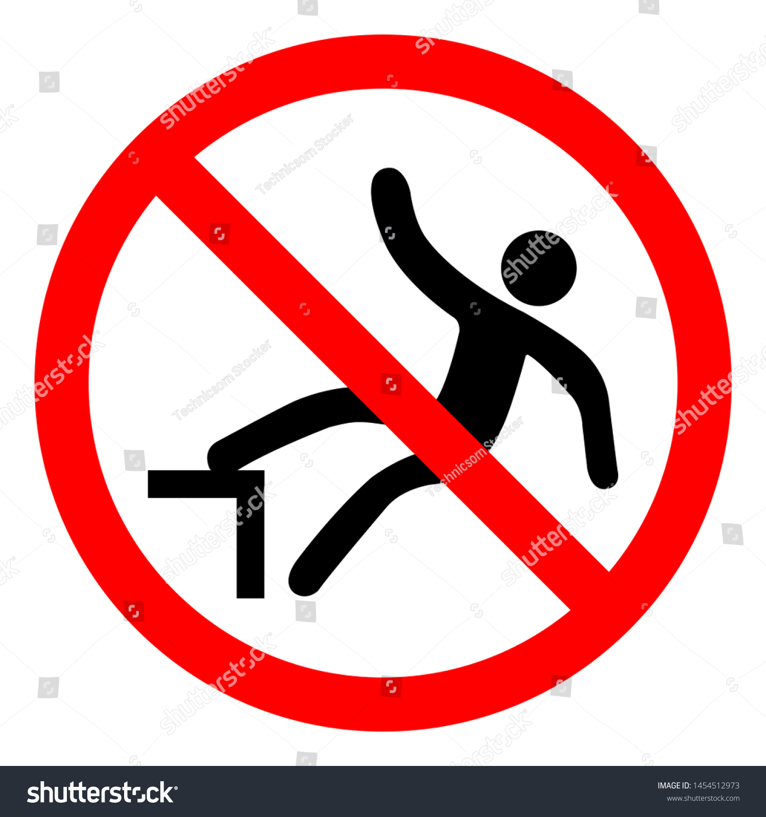 Do Not Step On Symbol Sign Stock Vector (Royalty Free) 1454512973 ...