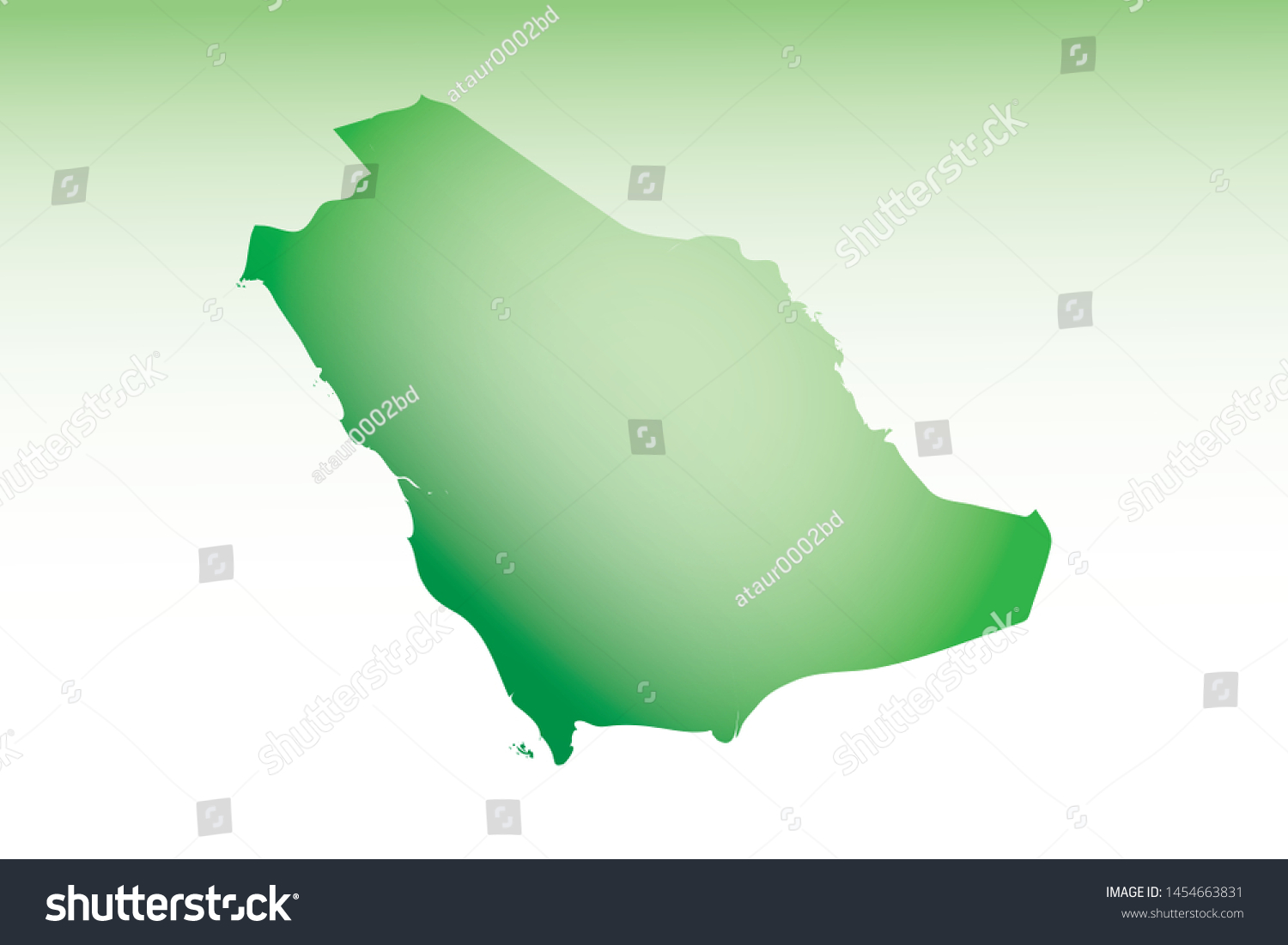 Saudi Arabia Map Using Green Color Stock Vector (Royalty Free ...