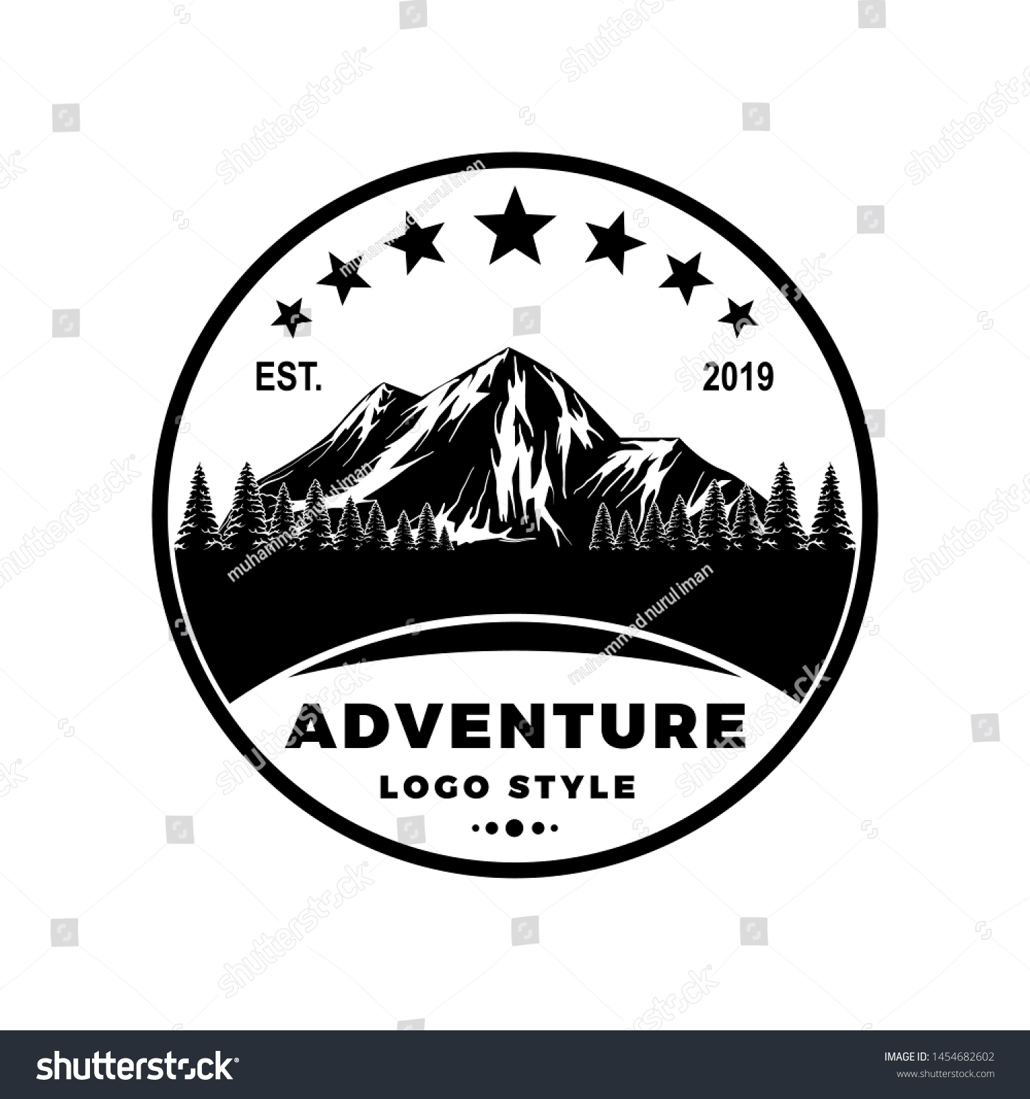 Adventure Badge Logo Style Grunge Rubber Stock Vector (Royalty Free ...