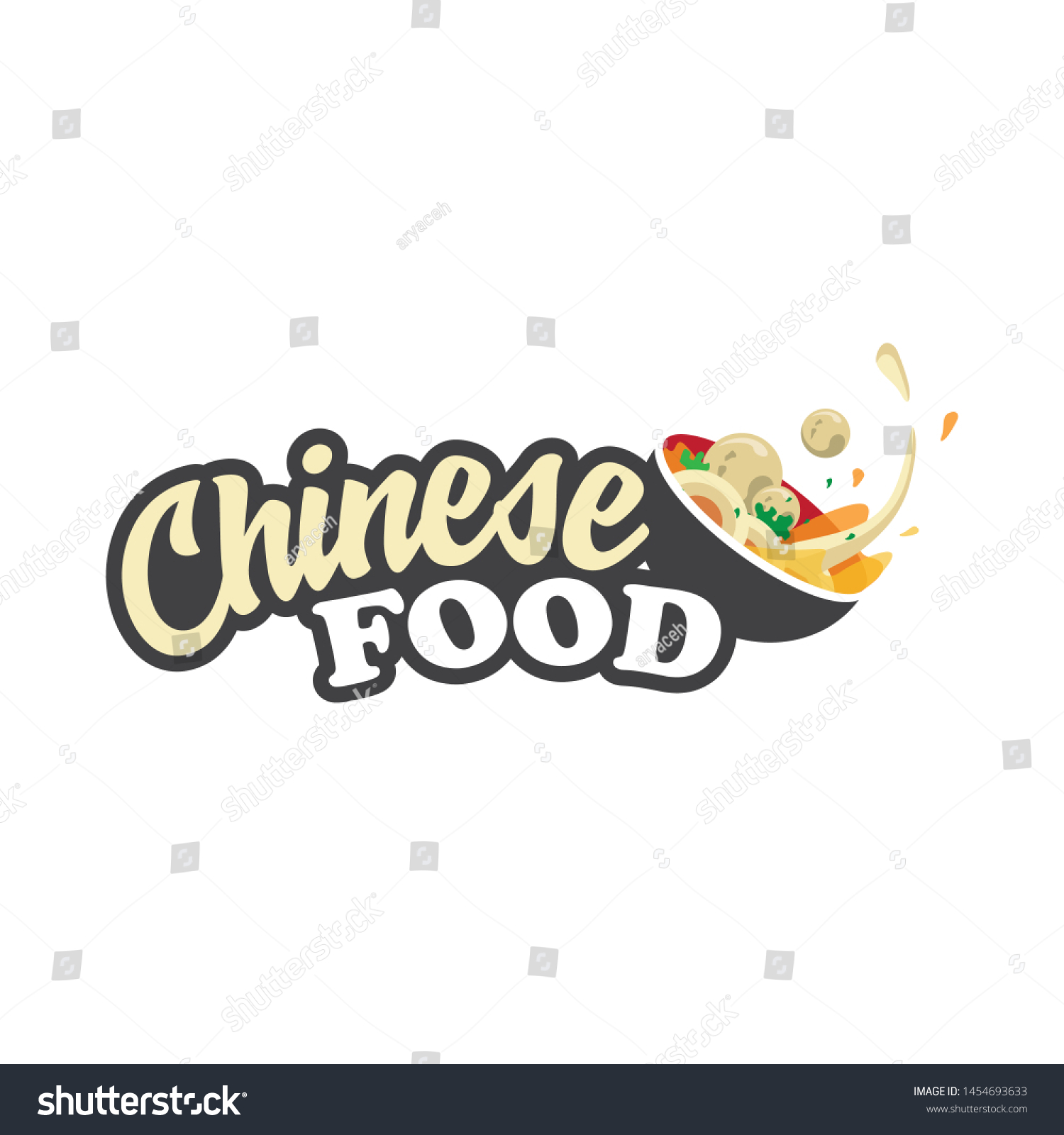 Chinese Food Logo Vector Template Stock Vector (Royalty Free ...