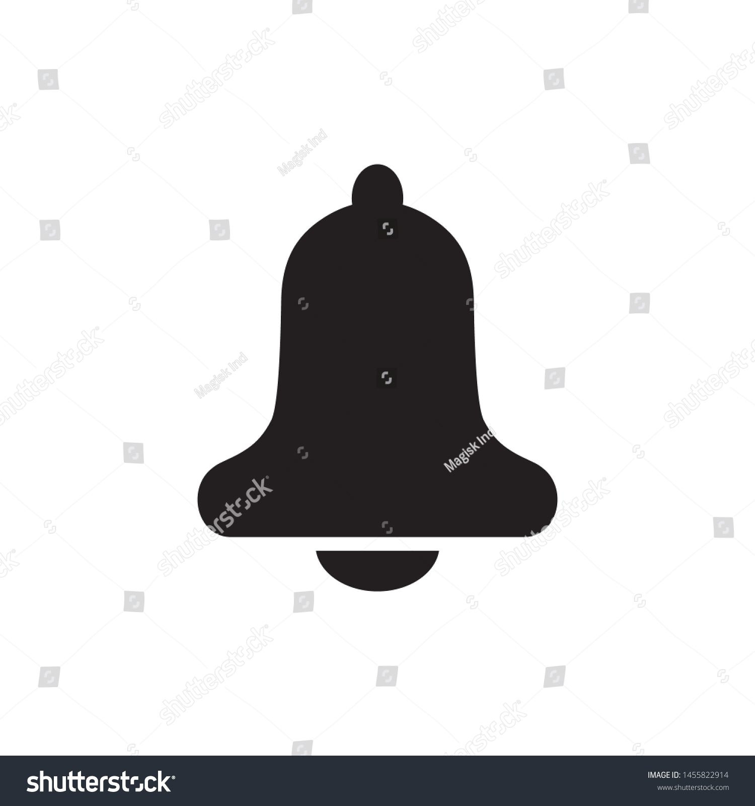 Bell Icon Vector Flat Design Stock Vector (Royalty Free) 1455822914 ...