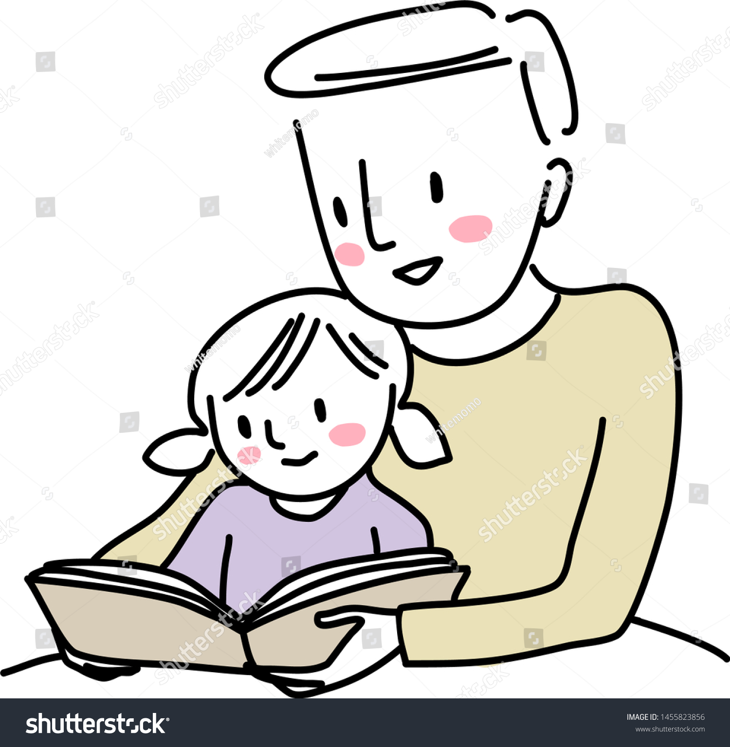 bedtime story dad clipart