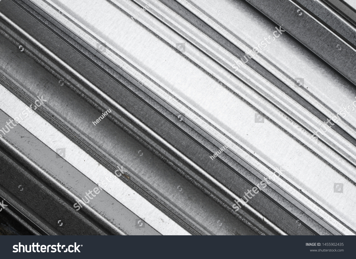 Lightweight Steel Roof Truss Background Stock Photo 1455902435