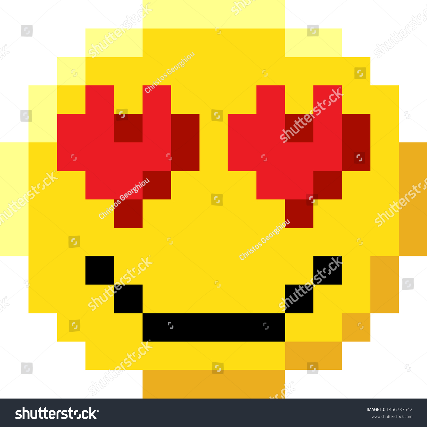 Emoji Emoticon Face Icon Pixel Art Stock Vector (Royalty Free ...