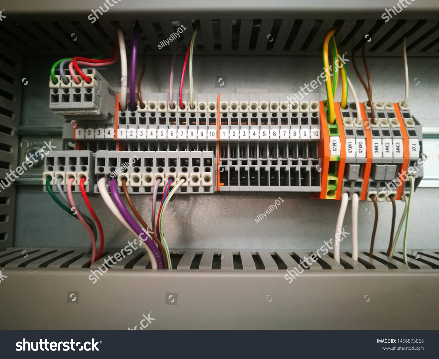 Range Electrical Terminals Fixed Electrical Cabinet Stock Photo ...