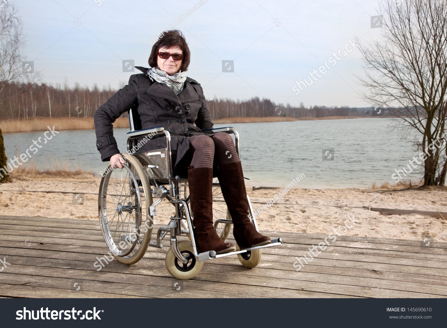 Woman Wheelchair Nature Stock Photo 145690610 | Shutterstock