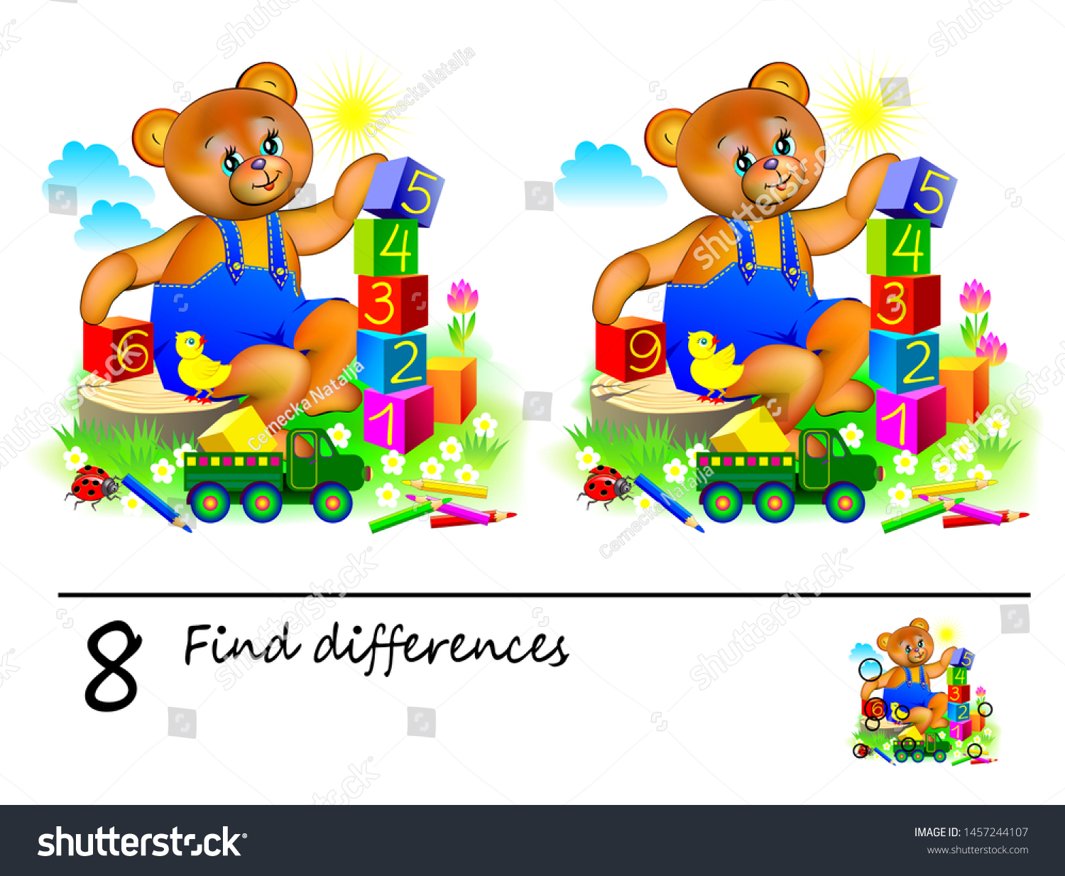 Logic Puzzle Game Children Need Find Stock Vector (Royalty Free ...