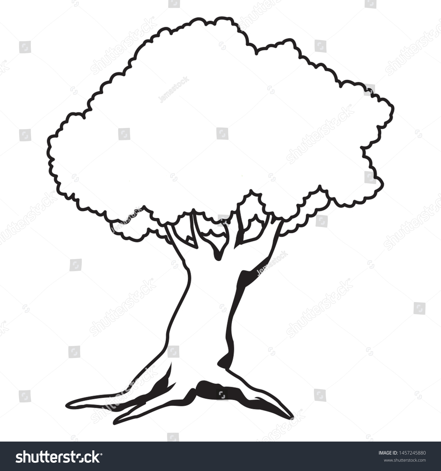 Tree Nature Cartoon Isolated Vector Illustration Stock Vector (Royalty ...