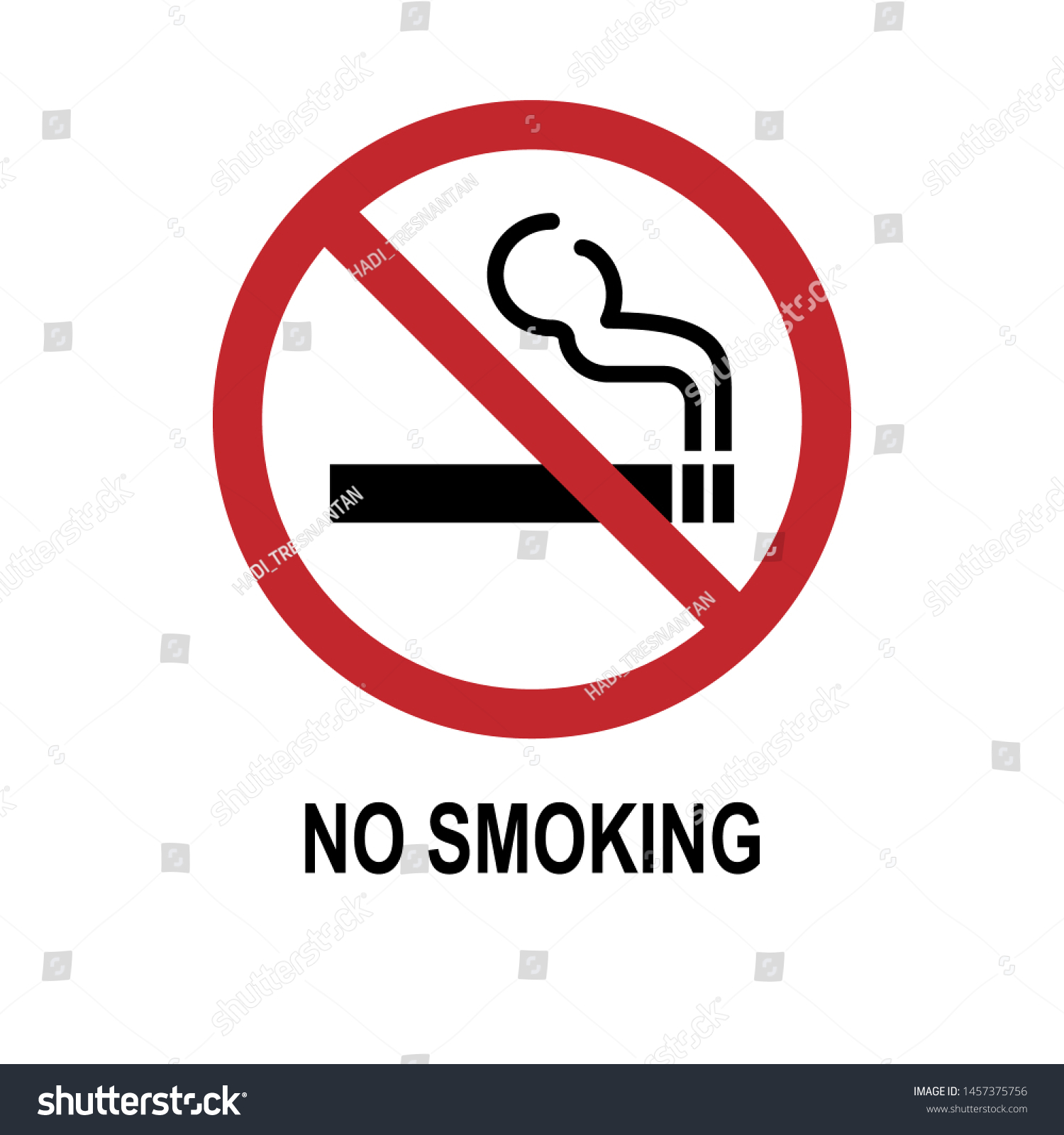 No Smoking Icon Prohibitation Sign Forbidden Stock Vector (Royalty Free ...