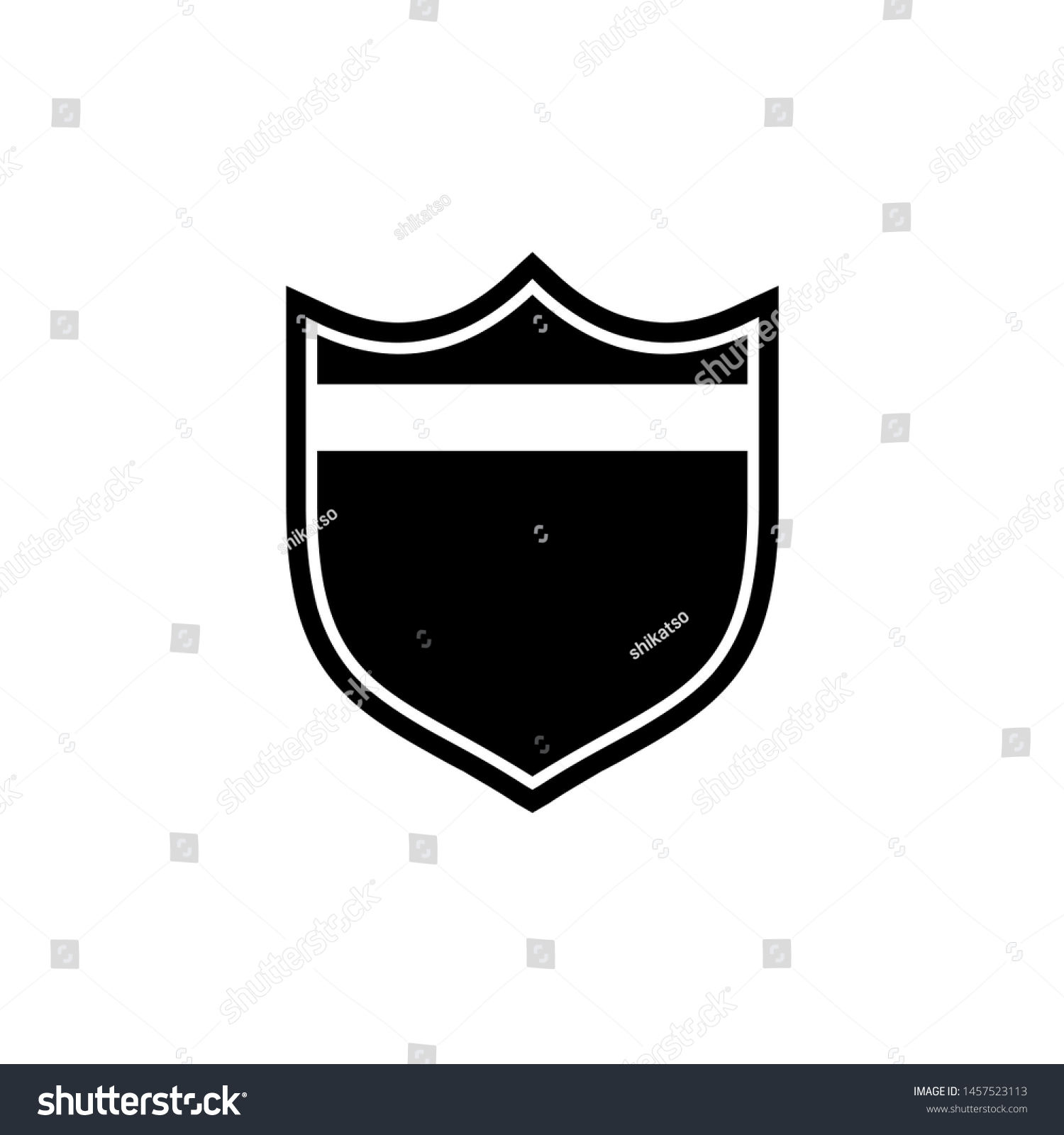 Vintage Badge Blank Shield Logo Design Stock Vector Royalty Free