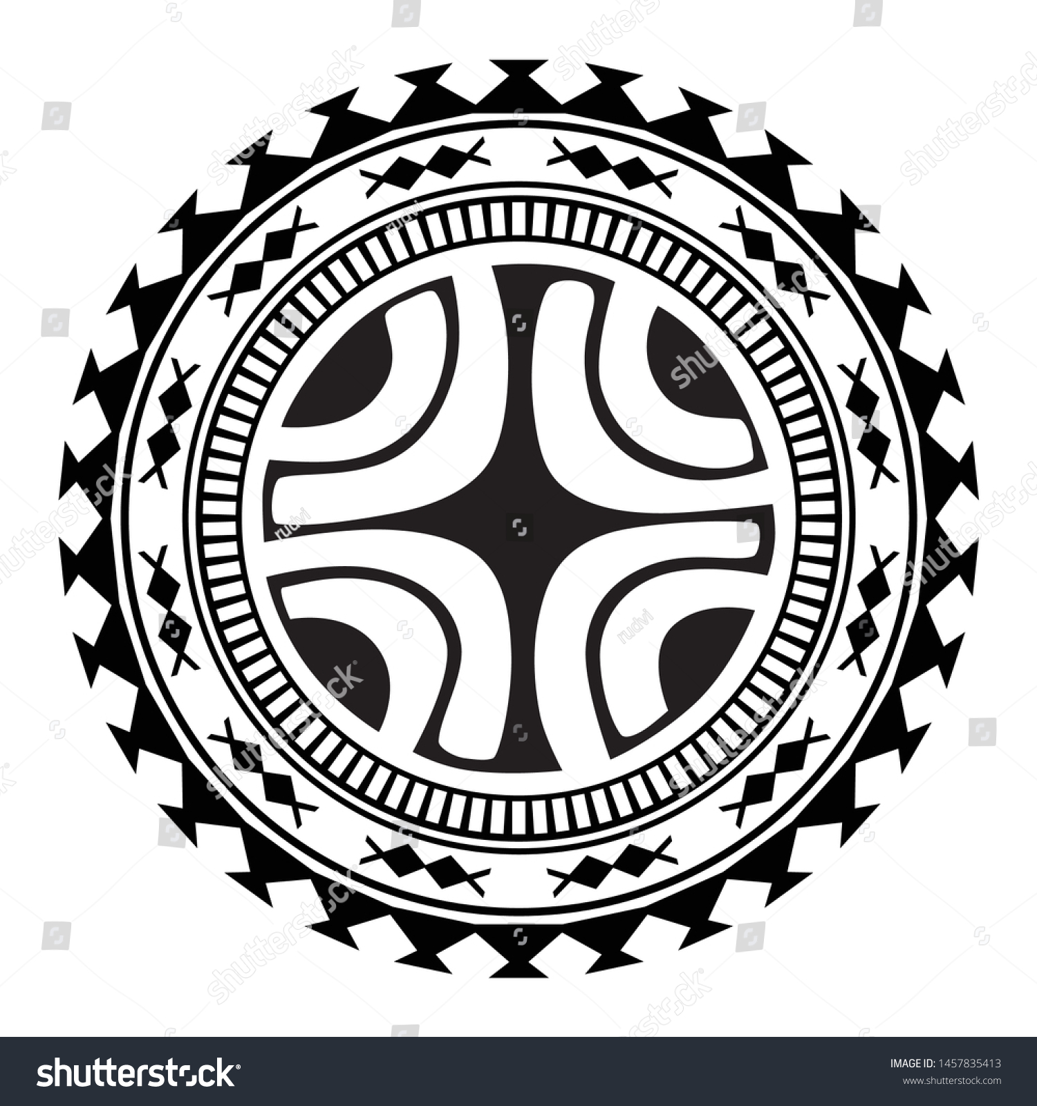 Polynesian Circle Tattoo Tribal Tattoo Design Stock Vector (Royalty Free) 1457835413 | Shutterstock polynesian-circle-tattoo-tribal-tattoo-design-stock-vector-royalty-free-1457835413-shutterstock