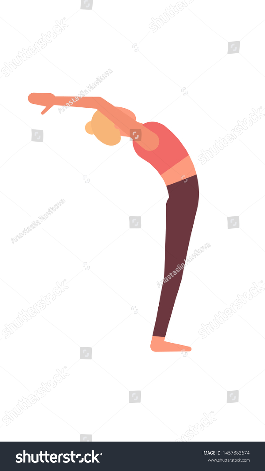 Yoga Urdhva Hastasana Upward Hands Pose Stock Vector (Royalty Free ...