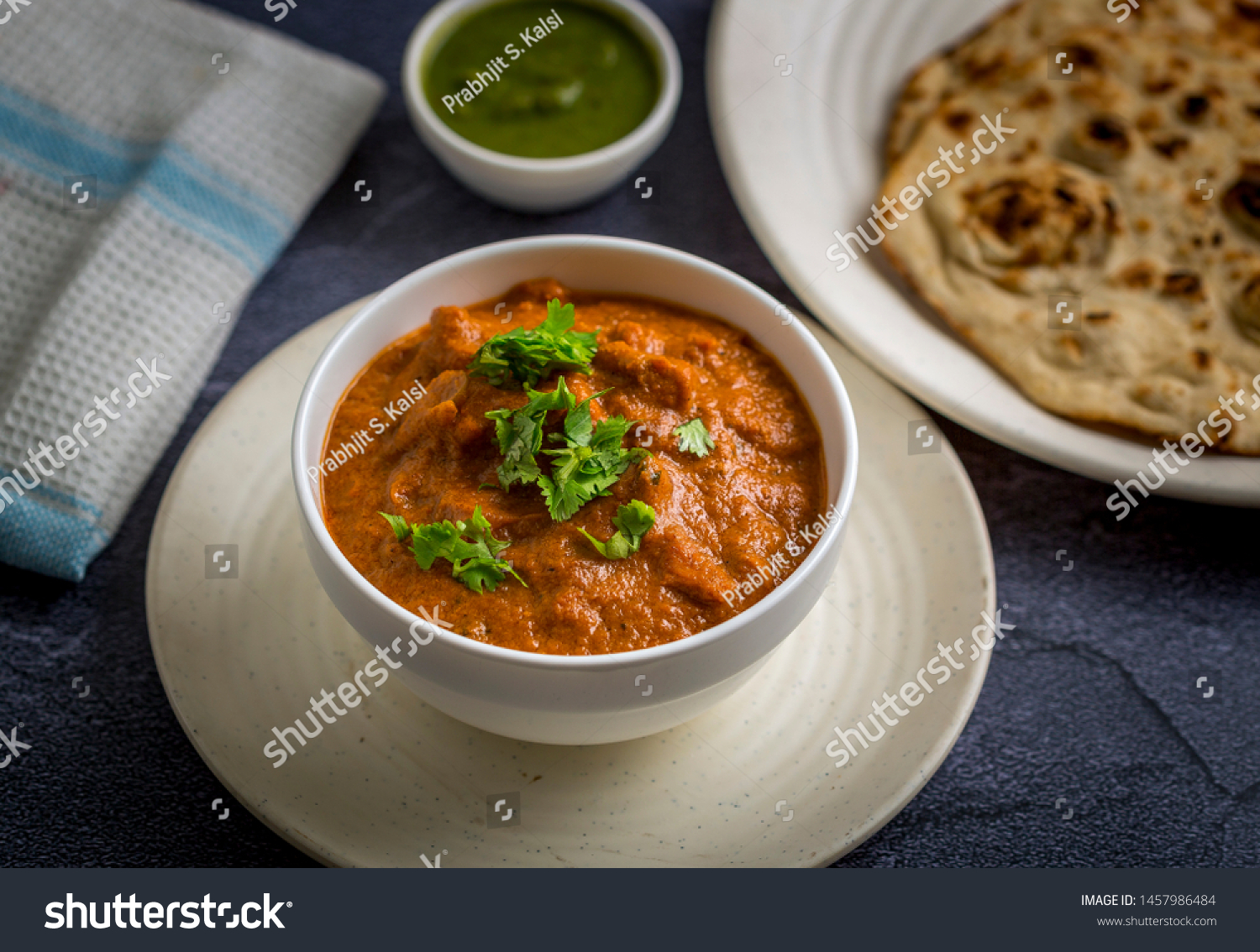 Boneless Butter Chicken Chapati Stock Photo 1457986484 | Shutterstock