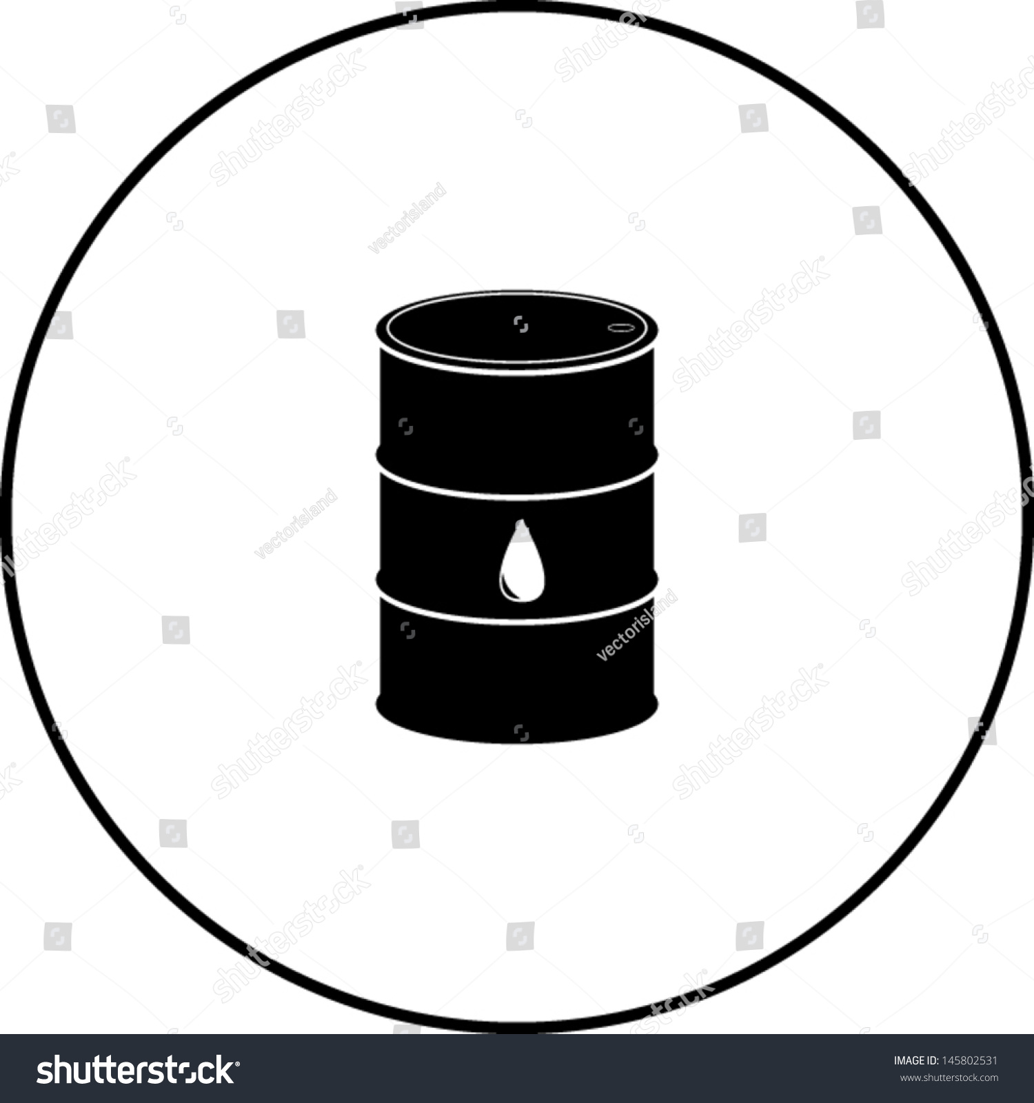 Oil Barrel Symbol Stock Vector (Royalty Free) 145802531 | Shutterstock